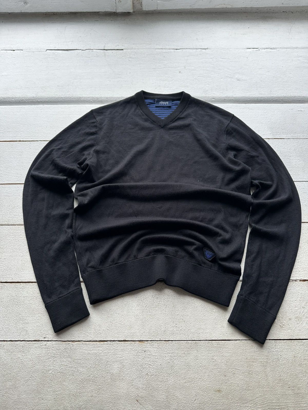 Armani 🚨 ARMANI JEANS LONGSLEEVE SWEATER VNTG 90s Italy Size US M / EU 48-50 / 2 - 1 Thumbnail