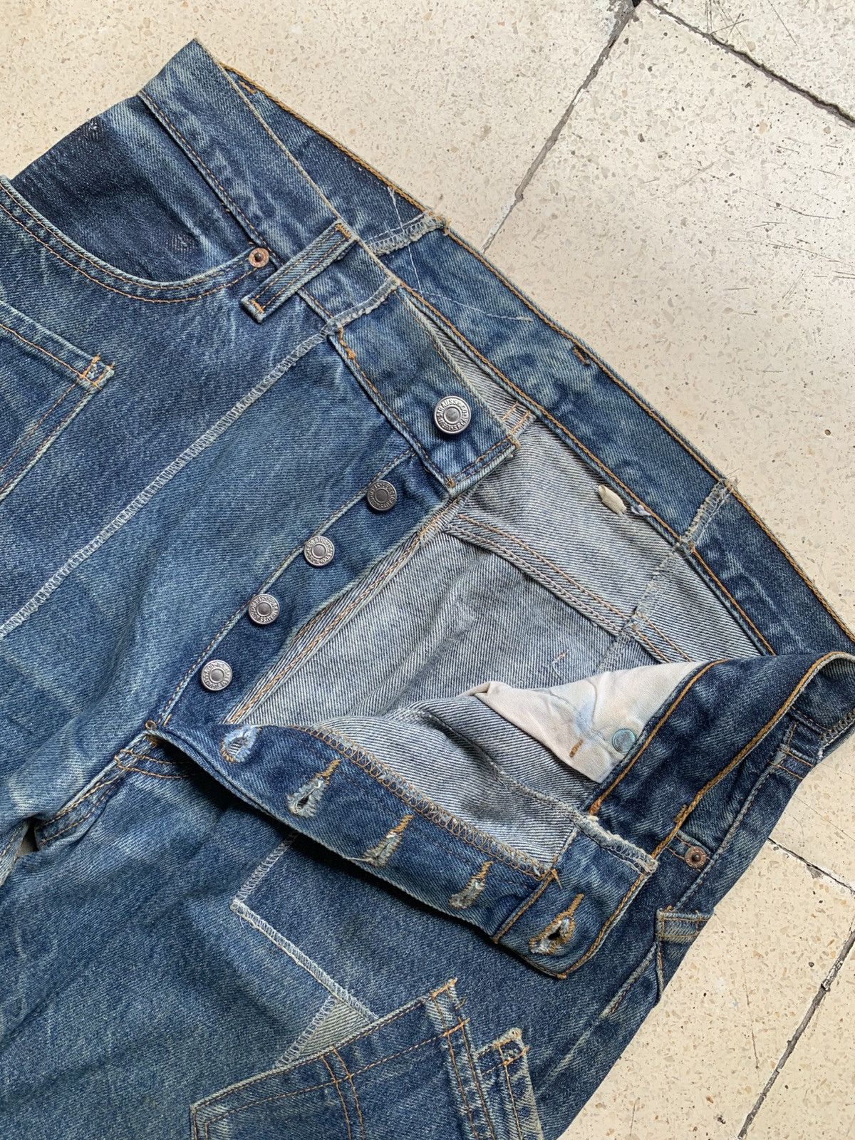 Takahiromiyashita The Soloist. Rebuild reconstructed denim pants Size US 32 / EU 48 - 5 Thumbnail