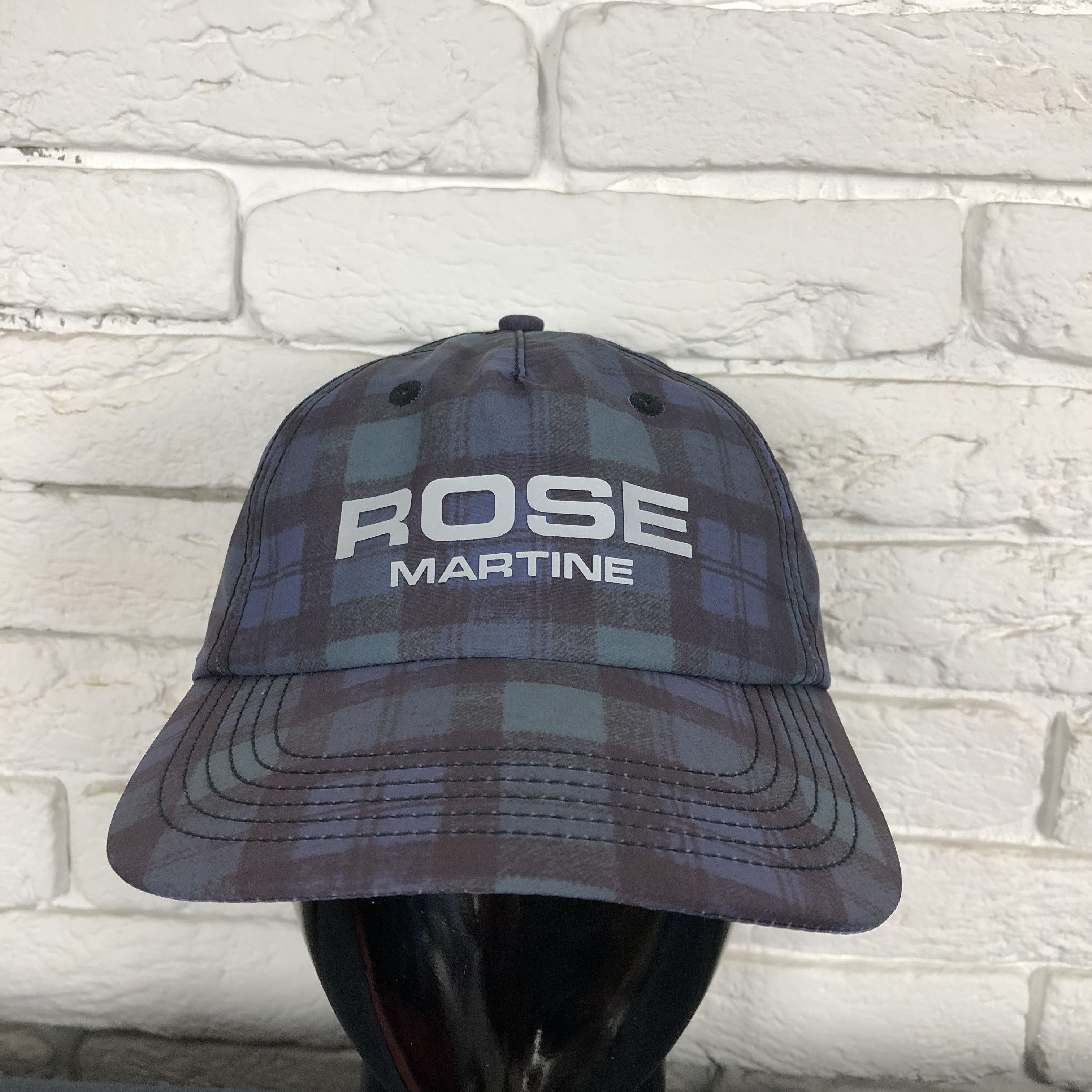 Martine Rose Martine Rose Check Reflective Logo nylon hat cap Size ONE SIZE - 3 Thumbnail