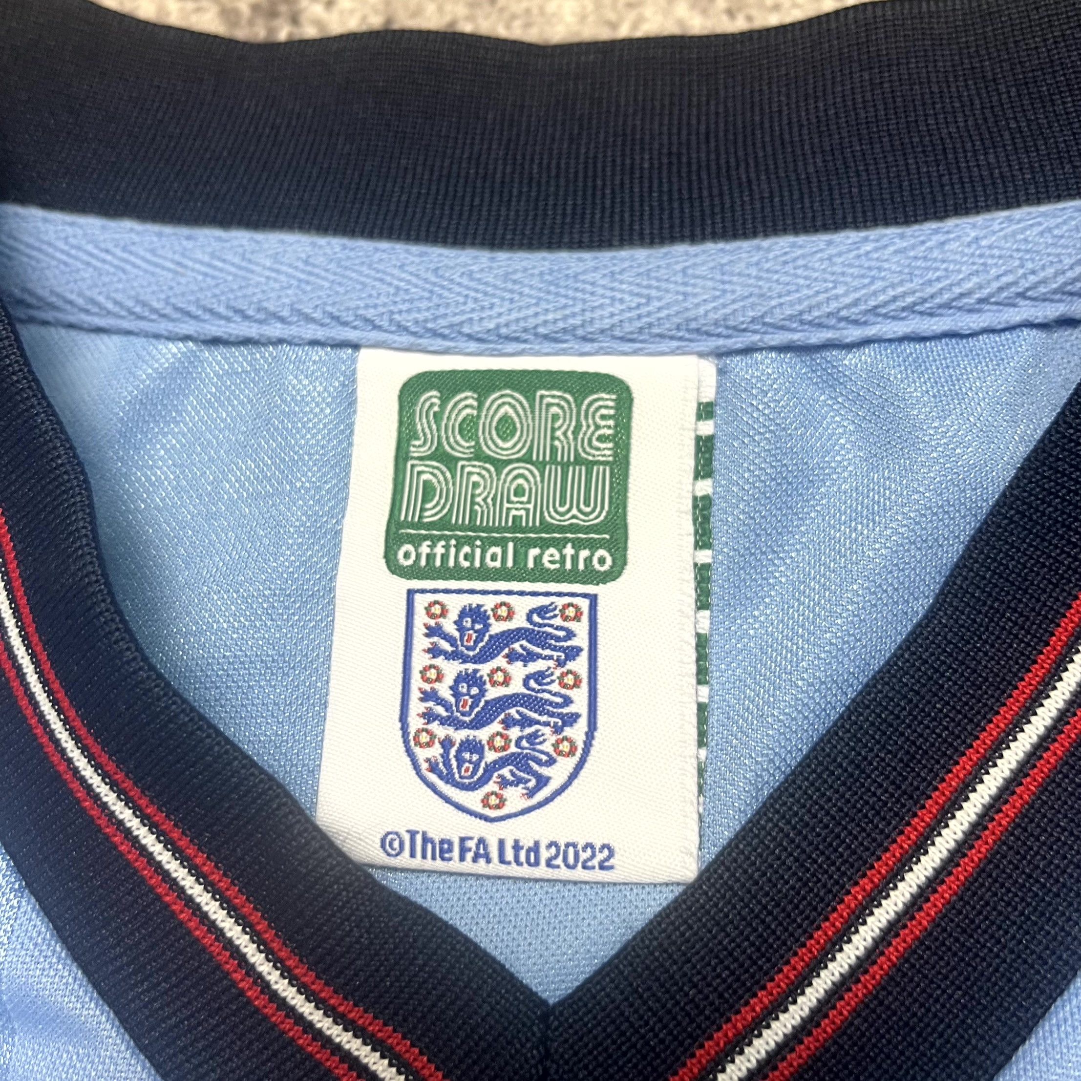 Other England Football Jersey Score Draw Blue T-Shirt Size XL Size US XL / EU 56 / 4 - 4 Thumbnail