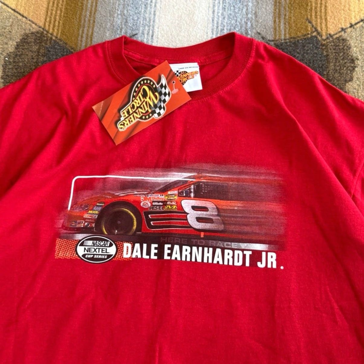Budweiser VINTAGE Dale Earnhardt Jr Budweiser NASCAR T-Shirt XL Men Red Short Sleeve 90s Y2K Racing Nascar Brand New NWT Winner's Circle Shirt Size US XL / EU 56 / 4 - 5 Thumbnail