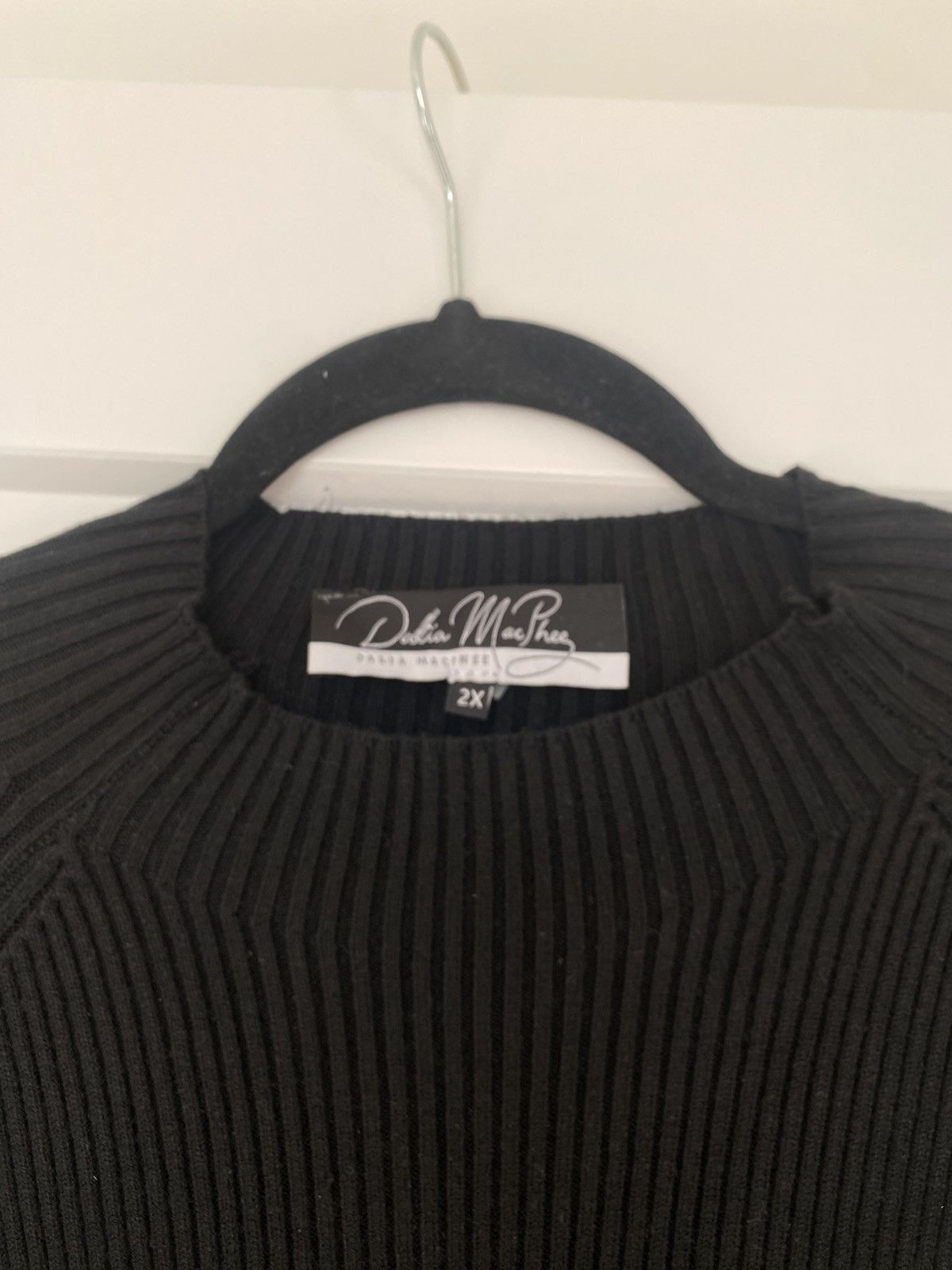 Other Dalia MacPhee Black Midi Sweater Pleated Ombre Size 2X Size XXL / US 16-18 / IT 52-54 - 8 Thumbnail