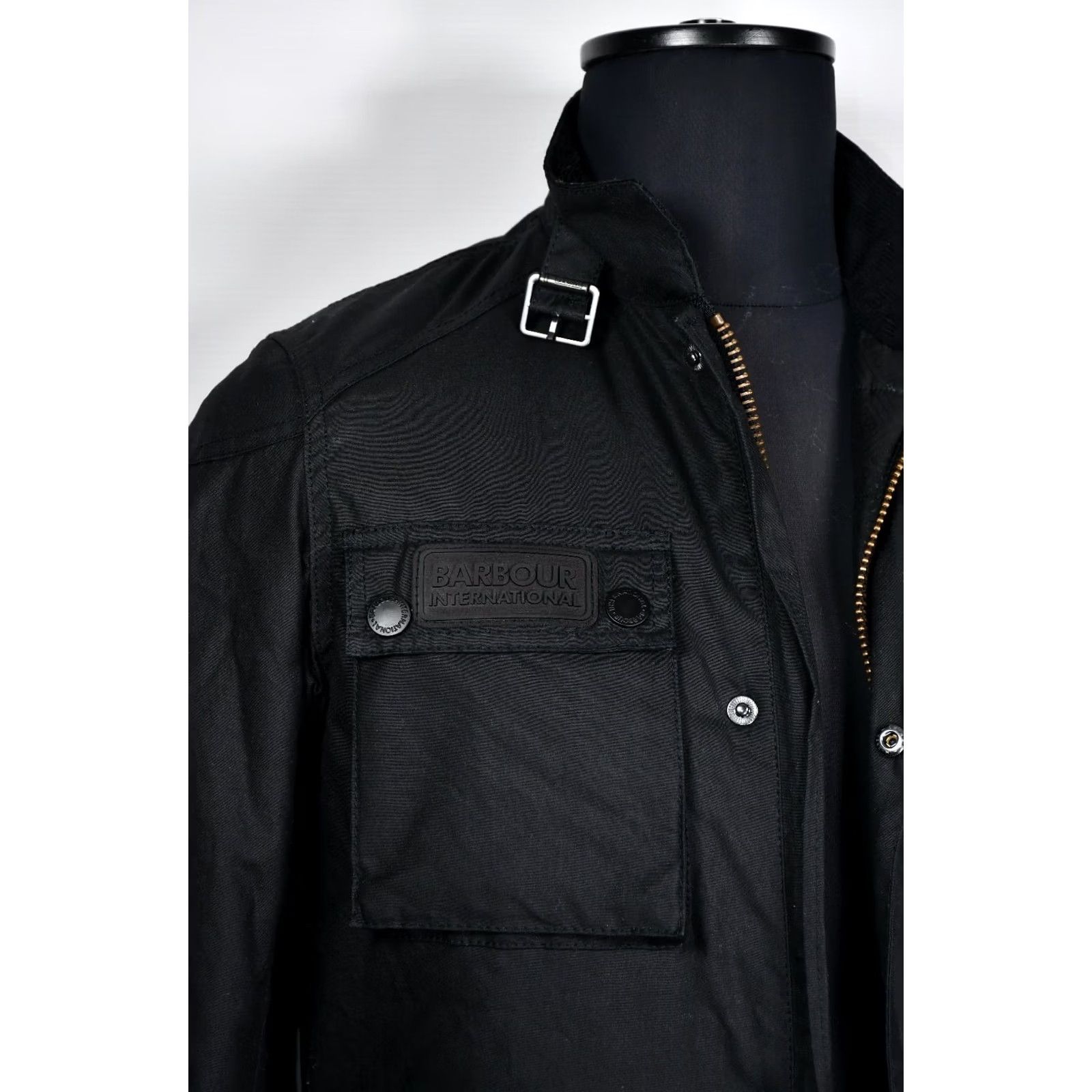 Barbour Barbour International Blackwell Wax Jacket Mens S Black Waterproof Cotton Coat Size US S / EU 44-46 / 1 - 3 Thumbnail