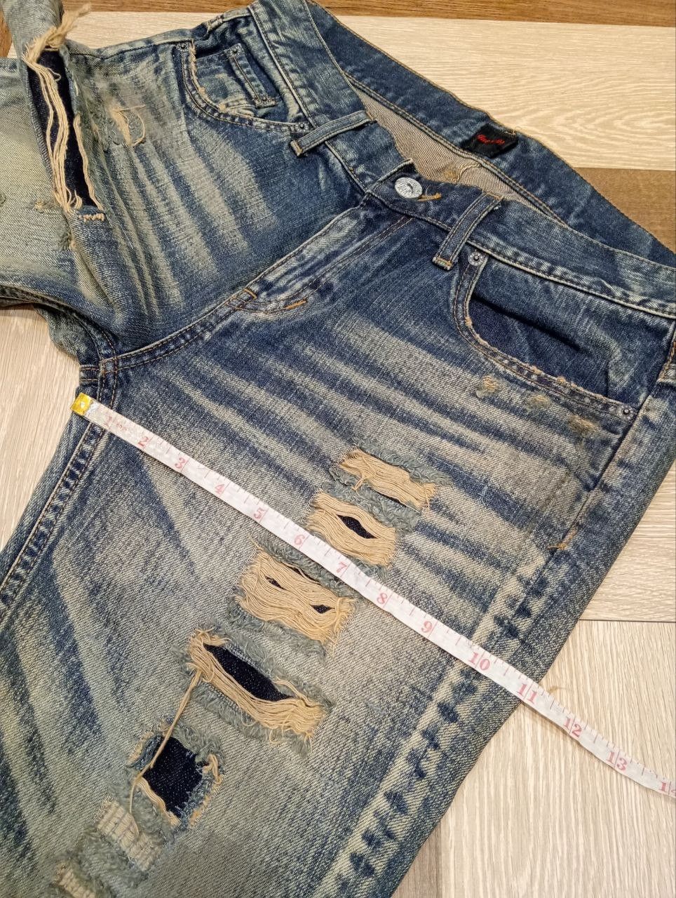 JACKROSE JACKROSE JAPAN BLUE DISTRESSED DENIM PANTS Size US 33 - 17 Thumbnail