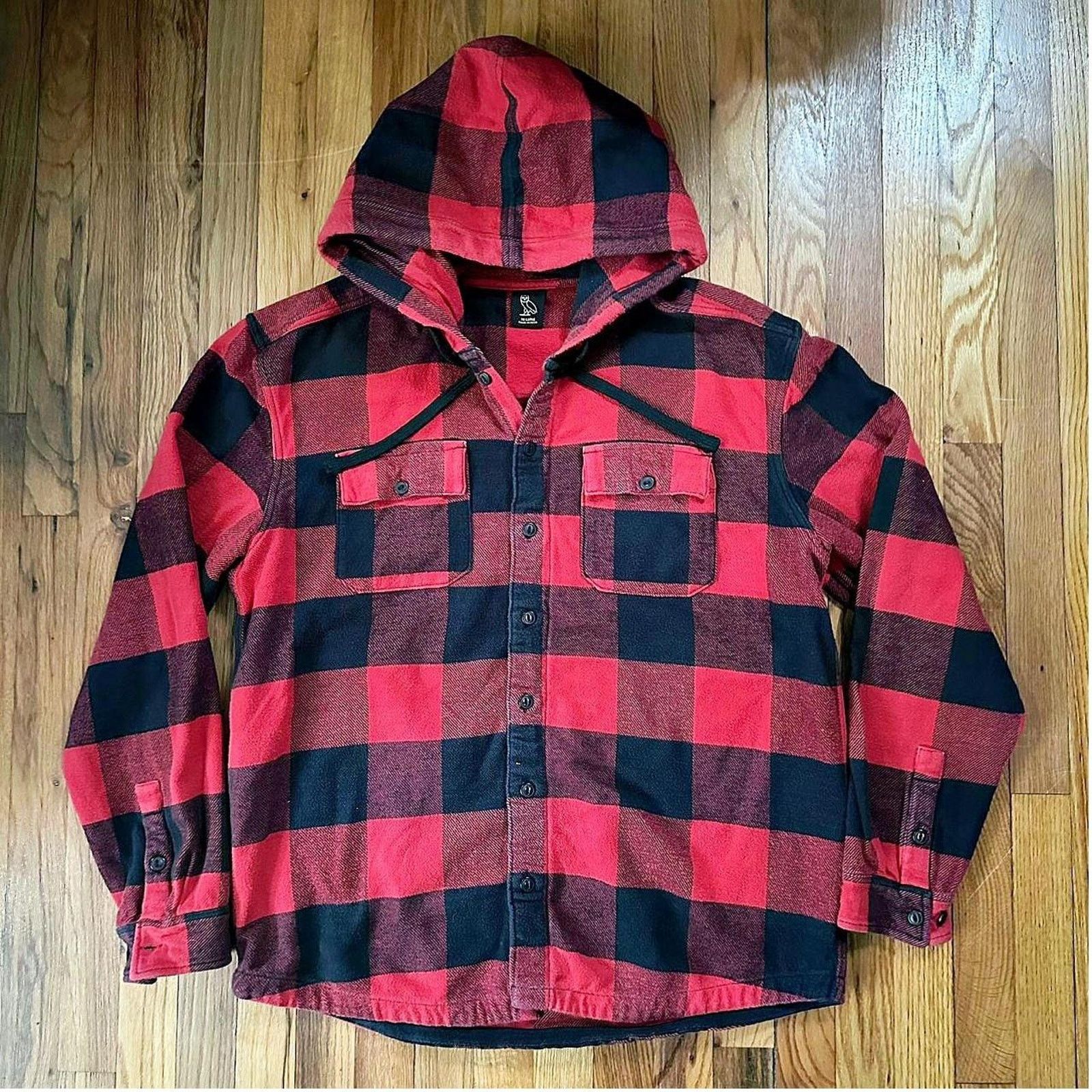October's Very Own OVO Octobers Very Own Hooded Flannel Shirt Drake Hip Hop 2XL Size US XXL / EU 58 / 5 - 2 Thumbnail