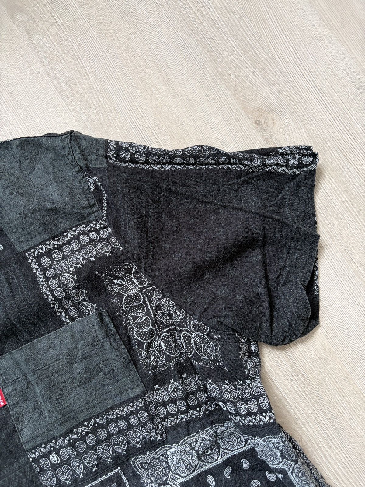 Levi's Levis Bandana Patchwork Short Sleeve Shirt Size US L / EU 52-54 / 3 - 5 Thumbnail