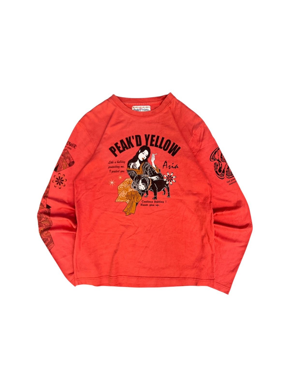 Japanese Brand Peaked Yellow "Graceful Japanese Anego" Long Sleeve Tee Size US S / EU 44-46 / 1 - 2 Thumbnail