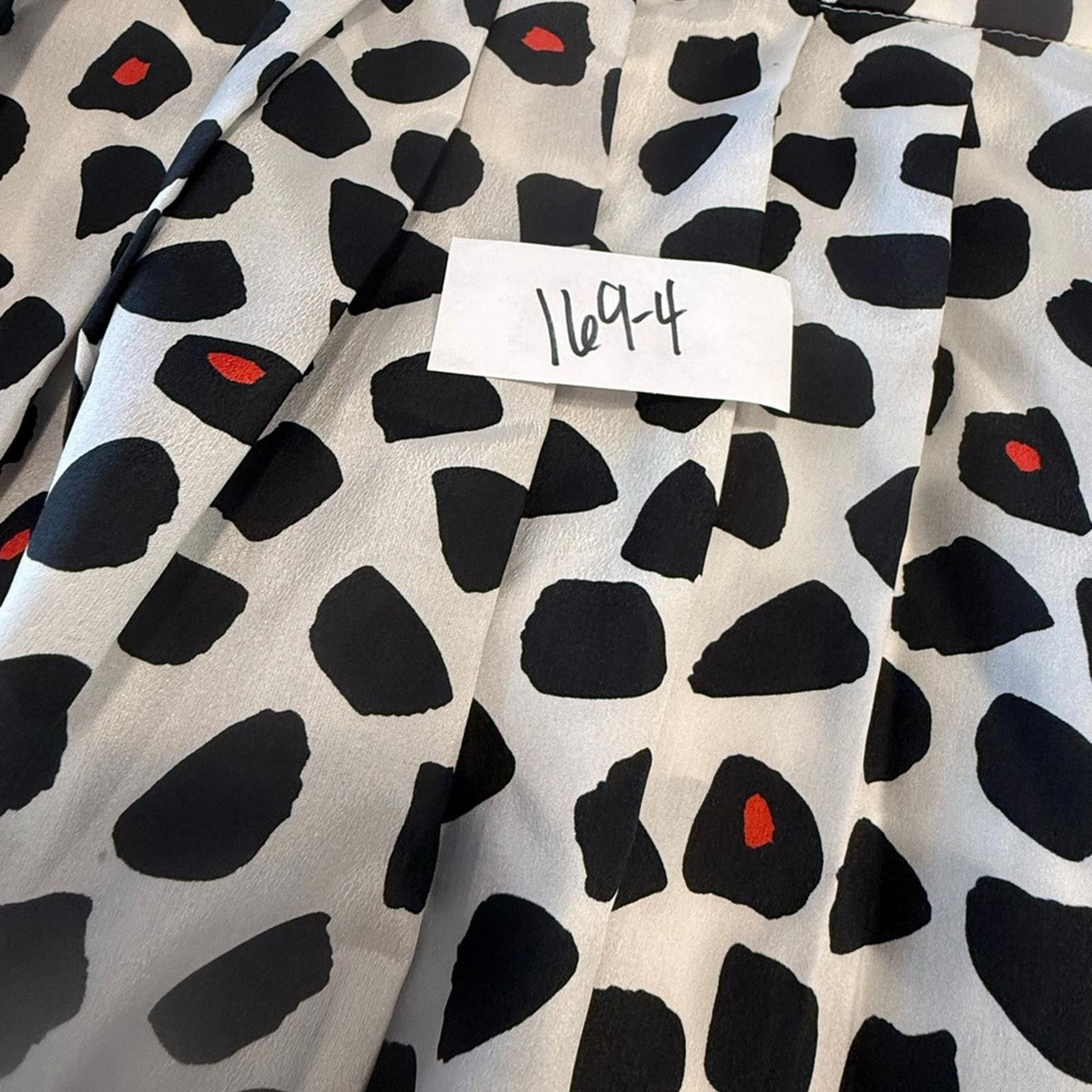 Other Vintage pleated midi skirt black white red polka dots SZ 16 Size 38" / US 16 / IT 52 - 9 Thumbnail