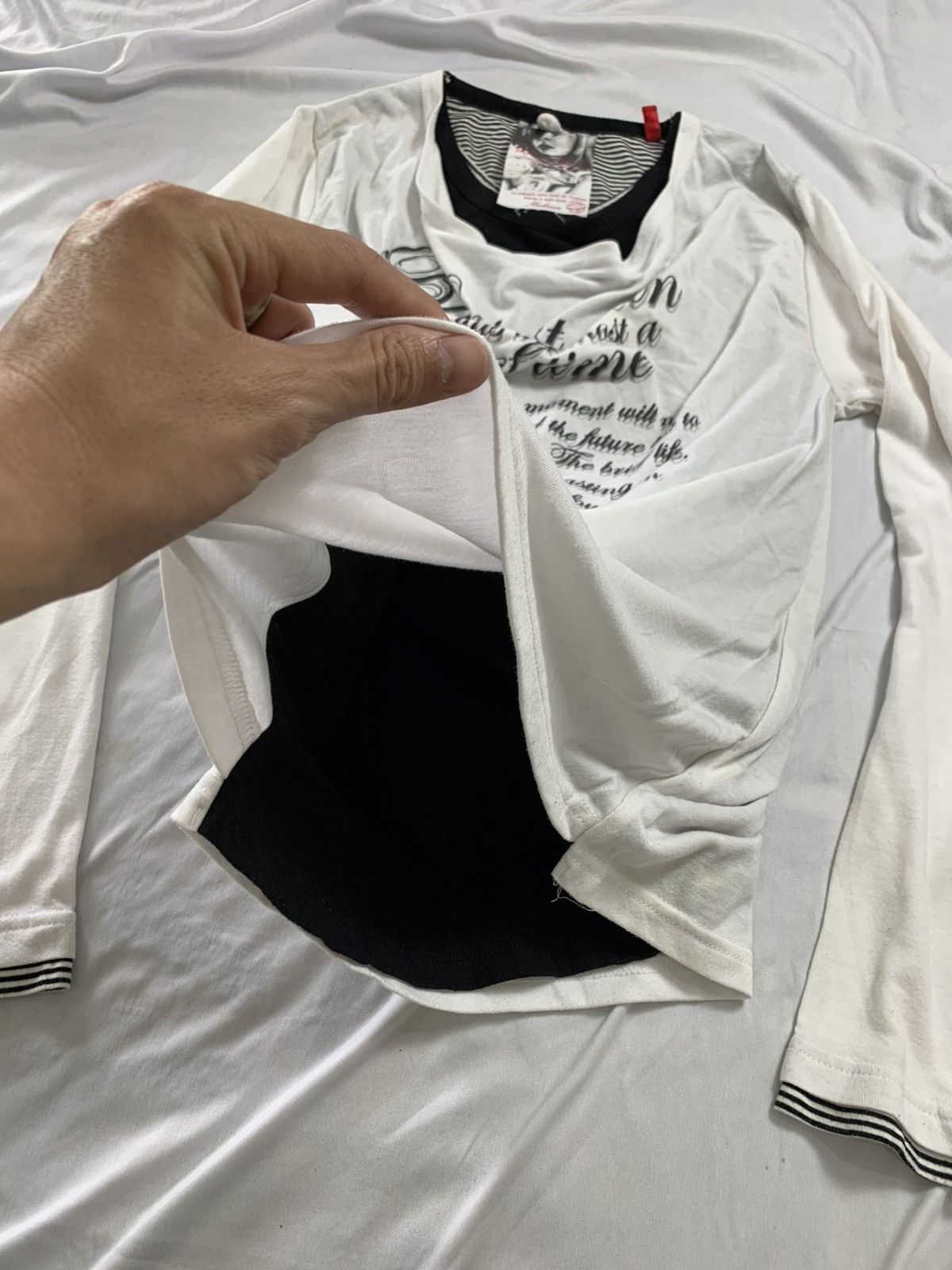 KMRii Japanese beaumere double layer Long Sleeve y2k gothic Size US S / EU 44-46 / 1 - 4 Thumbnail