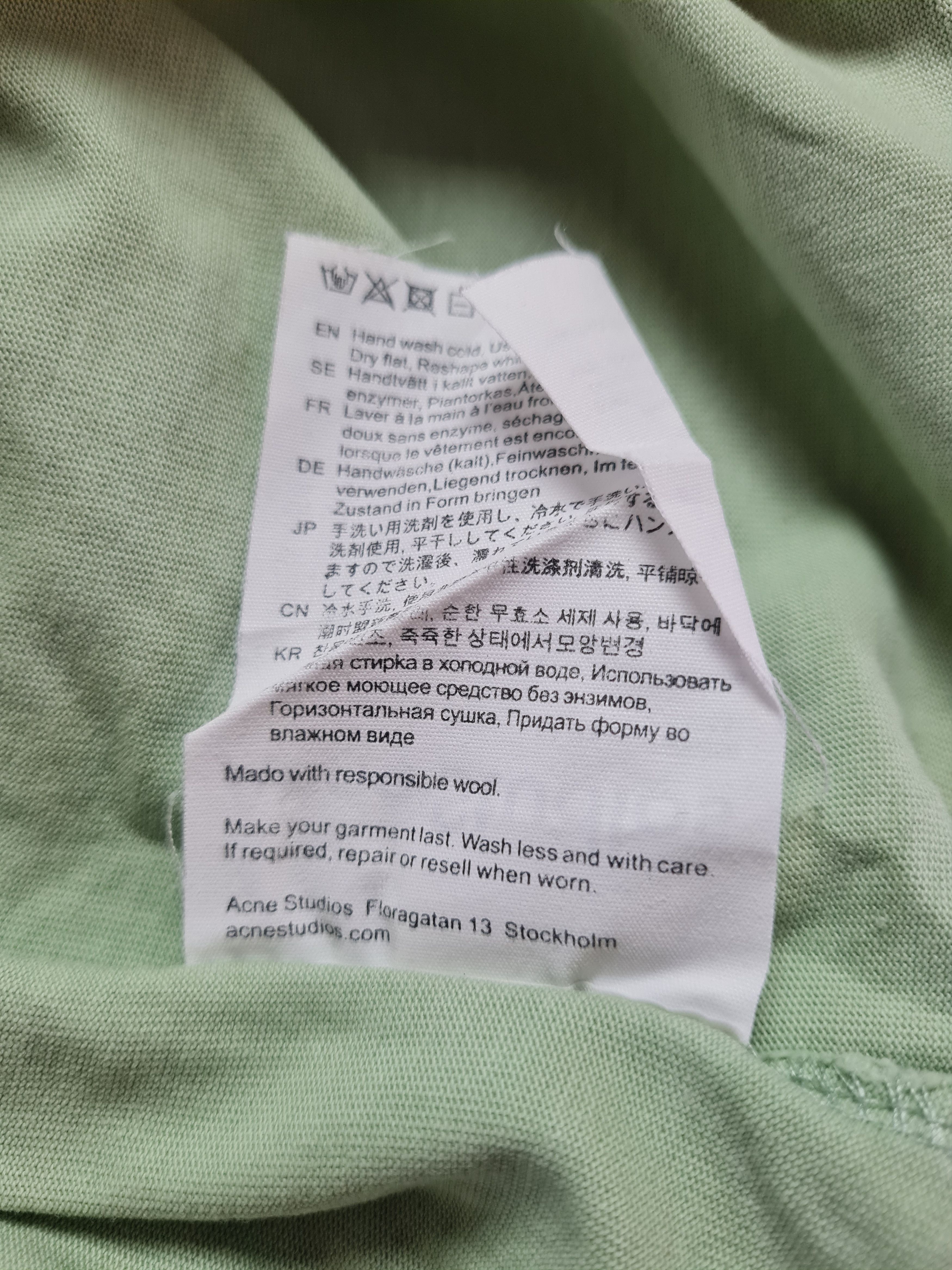 Acne Studios Acne Studios Logo T-shirt Oversized Jersey Green Size S Size S / US 4 / IT 40 - 18 Thumbnail