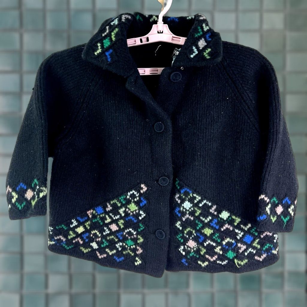Vintage VINTAGE Dorce LeRoy Heavy Weight Thick Wool Cardigan Sweater Womens Size M Black Size M / US 6-8 / IT 42-44 - 1 Thumbnail