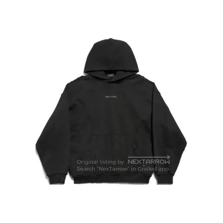 Balenciaga Balenciaga Black Oversized Hoodie with Logo. Size US XS / EU 42 / 0 - 1 Thumbnail