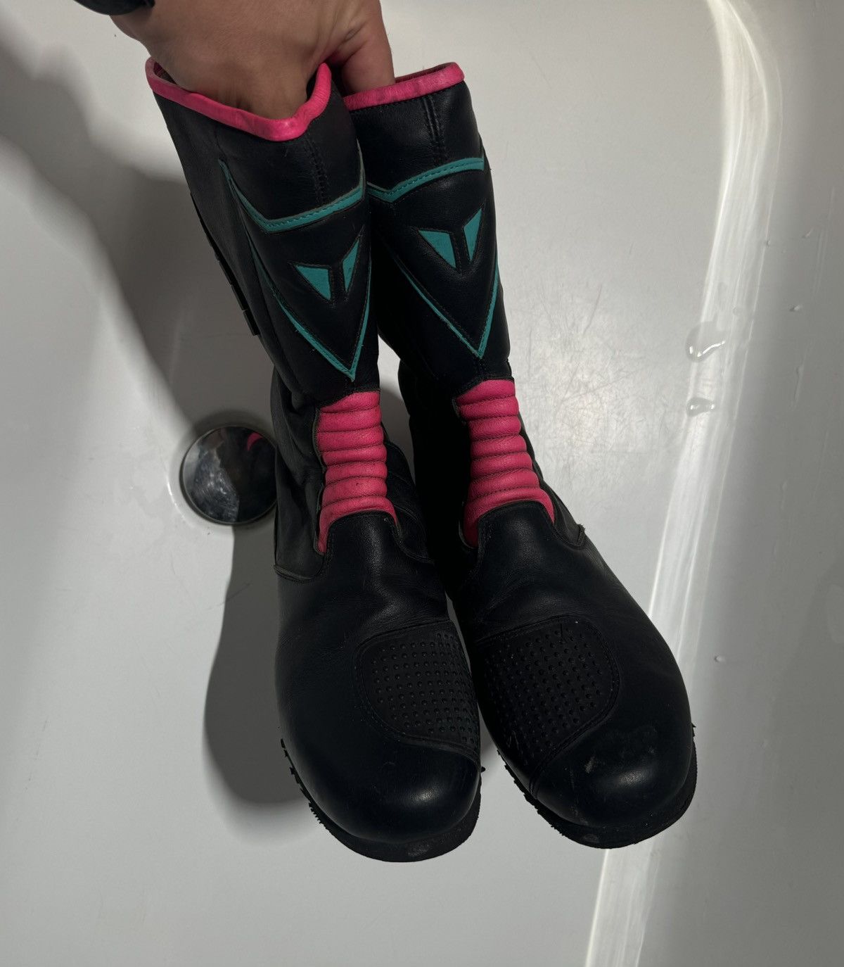 Dainese 90’s Dainese Vintage Black / Pink Motorcycle Boots leather Size US 10.5 / EU 43-44 - 8 Thumbnail