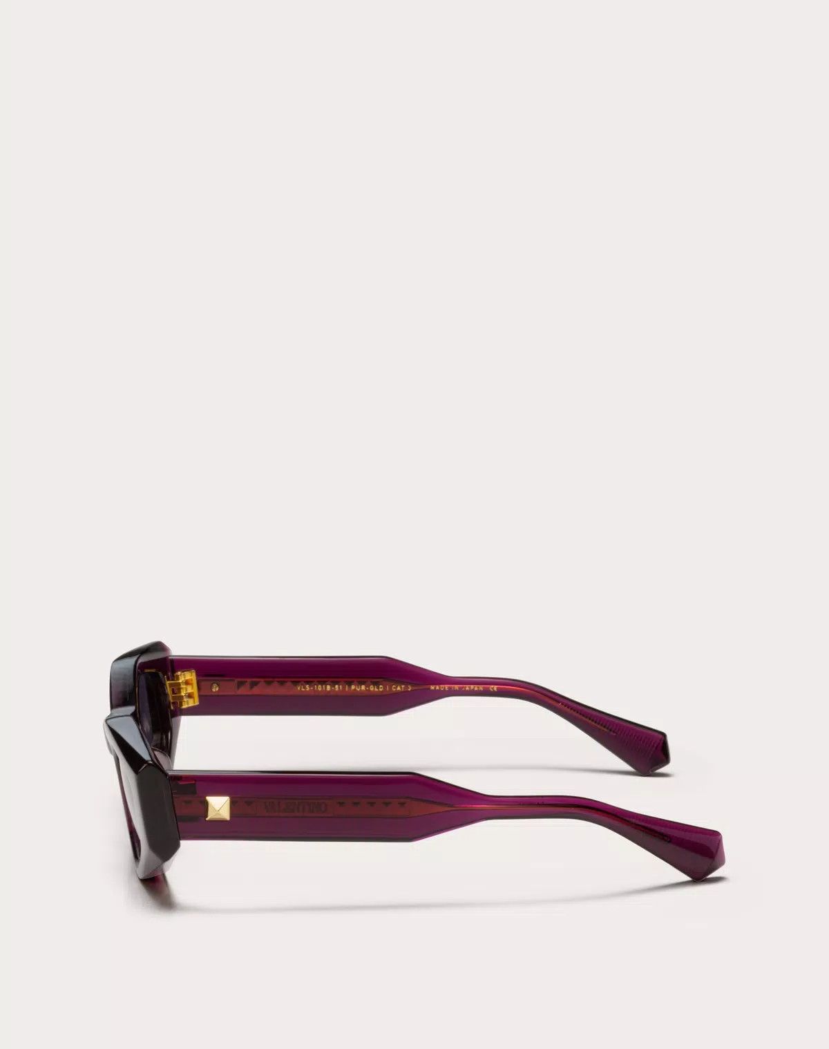 Valentino oc11z0725 Size: 51/ Irregular Acetate Frame in Purple/Grey Size ONE SIZE - 3 Thumbnail