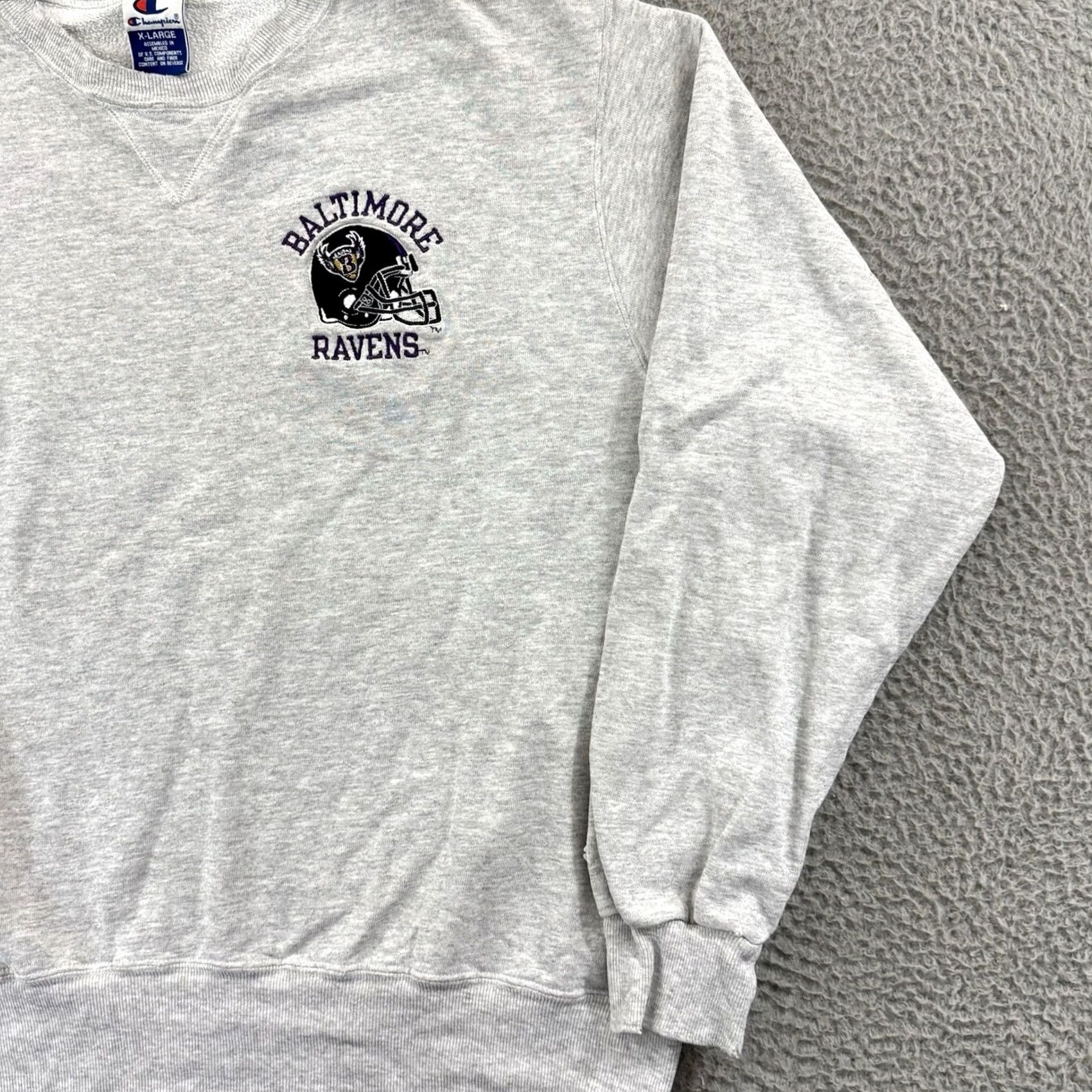Champion VINTAGE Baltimore Ravens Sweatshirt Mens XL Gray Champion NFL 90s Sport Football Size US XL / EU 56 / 4 - 5 Thumbnail