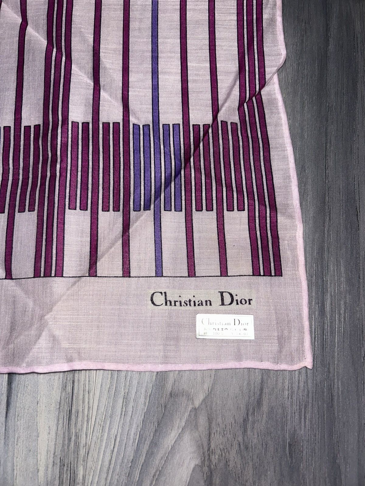 Dior Christian Dior Light Purple Sheer Cotton Handkerchief Size ONE SIZE - 4 Thumbnail