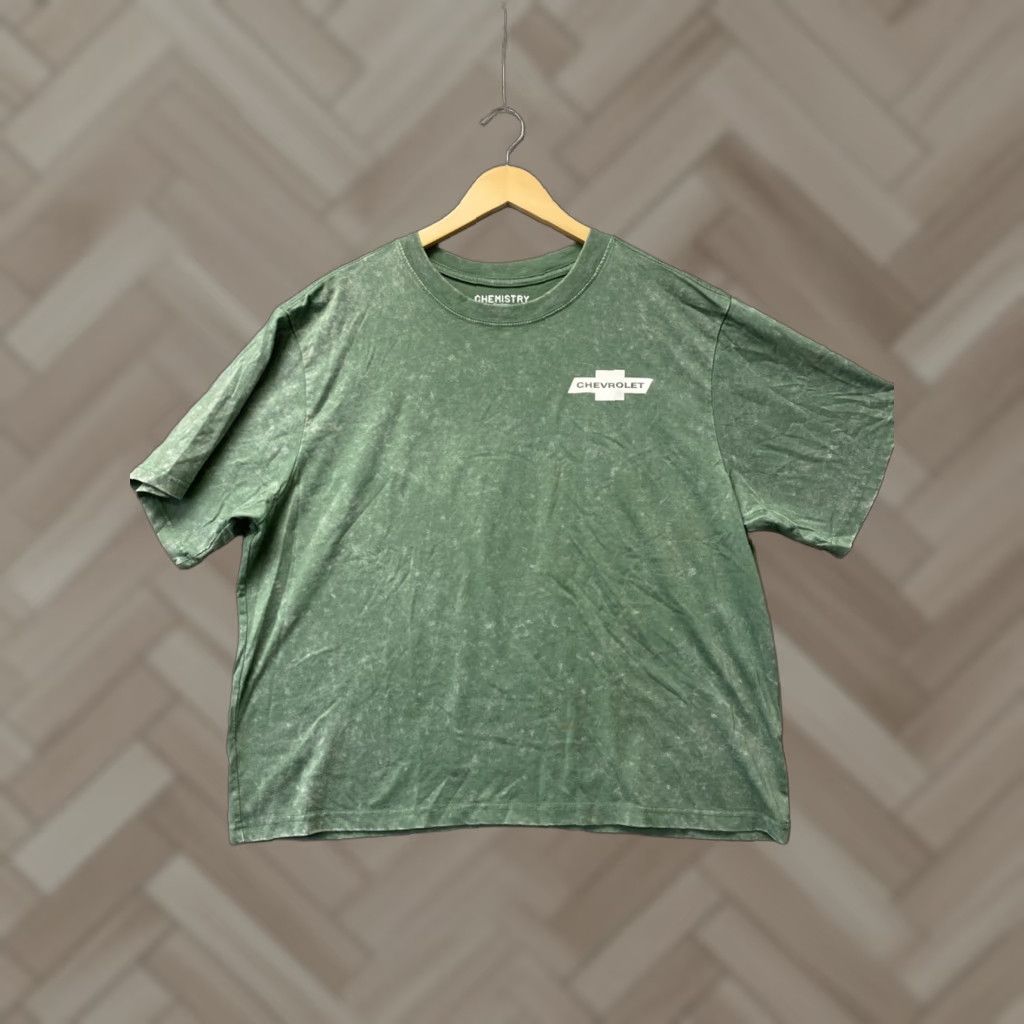 Vintage VINTAGE Chemistry Men's T-shirt L Green Graphic Tee Chevrolet Splash 80s Retro Size US L / EU 52-54 / 3 - 1 Thumbnail