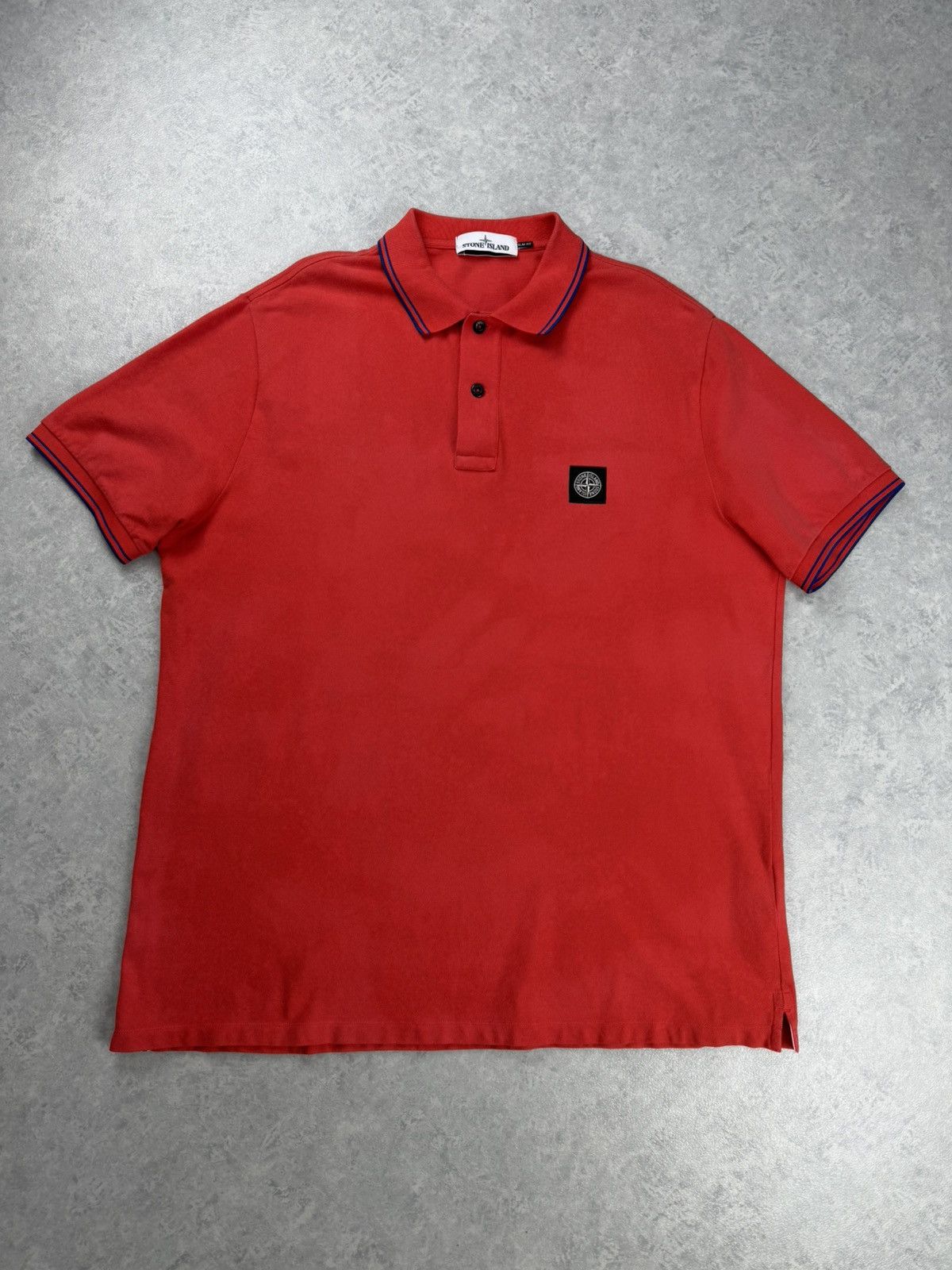 Stone Island Stone Island Slim Fit Polo Red Custom Bleach Wash 3XL Size US XXL / EU 58 / 5 - 1 Thumbnail