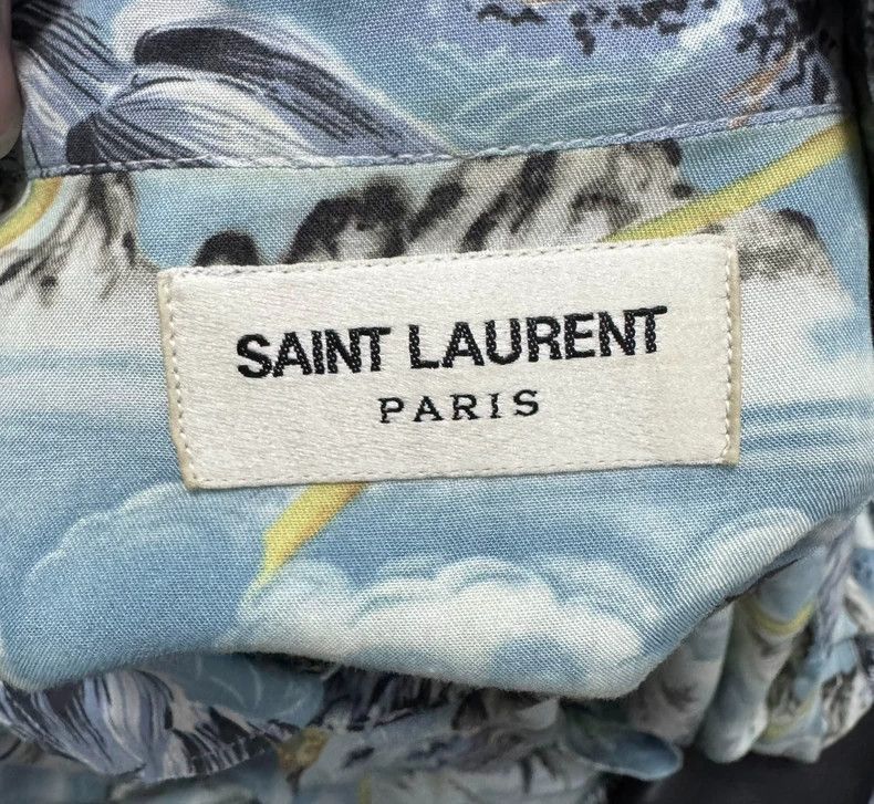 Saint Laurent Paris Saint Laurent Palm Tree Fringed Shirt-2505 Size US M / EU 48-50 / 2 - 5 Thumbnail
