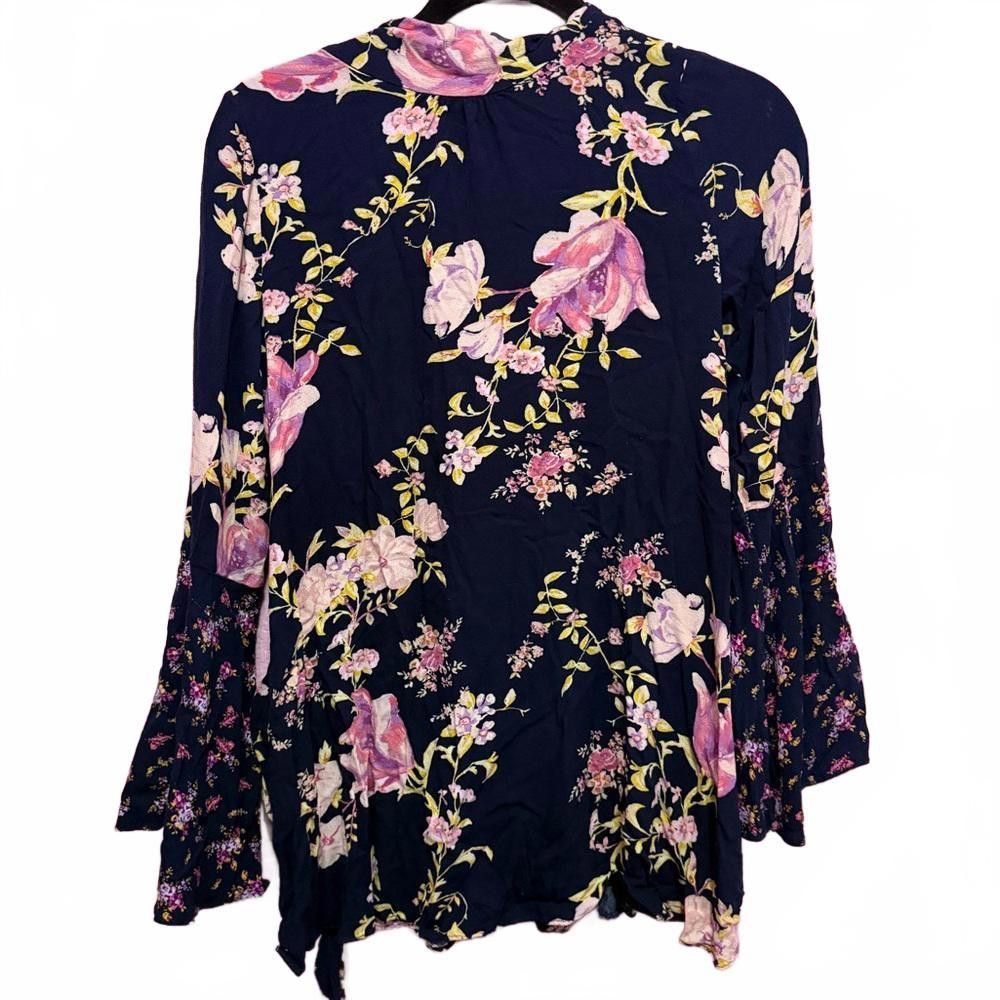 Designer Floral Print Long Sleeve Top Size S / US 4 / IT 40 - 1 Thumbnail