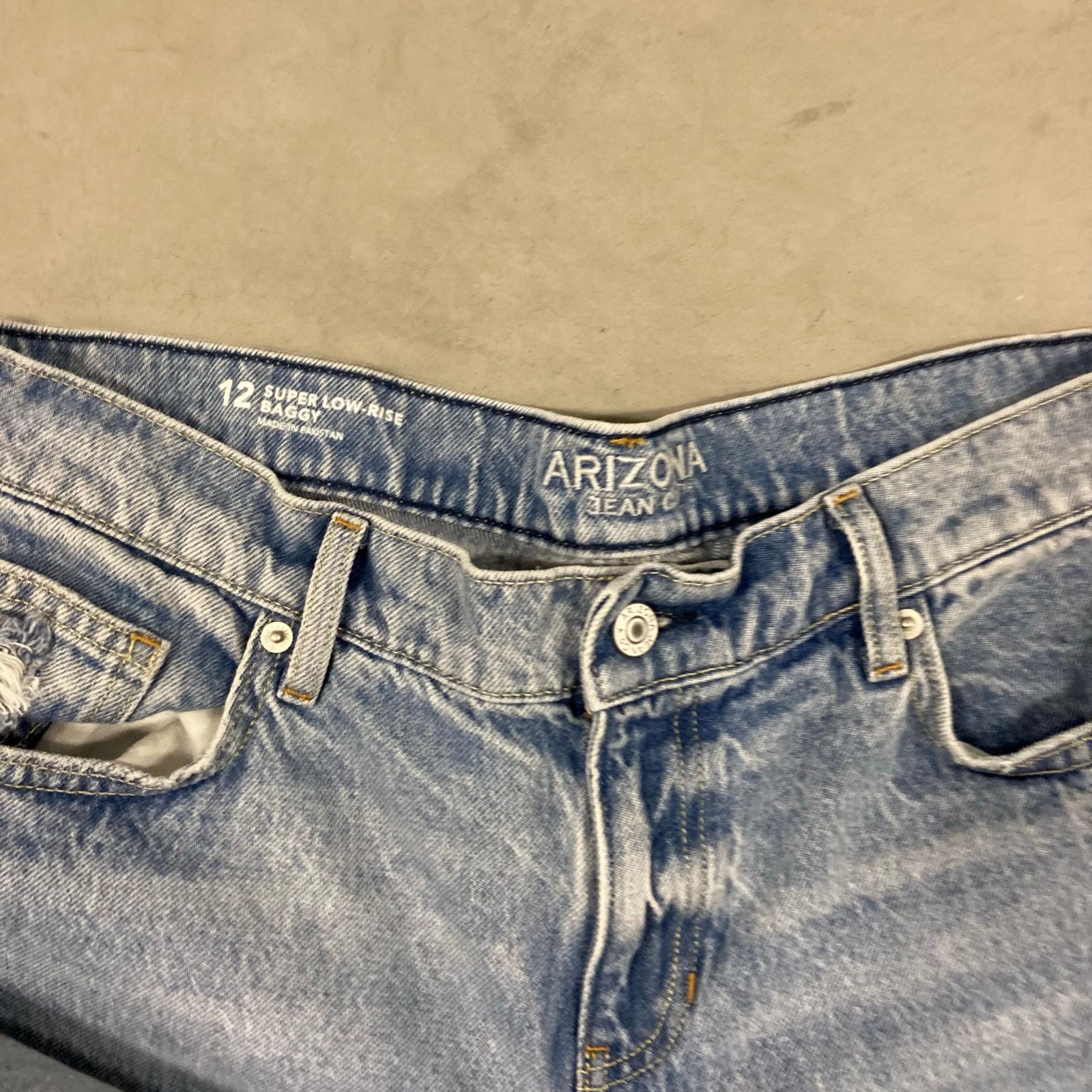 Vintage Baggy Y2K Arizona Jeans 35x30 Size US 35 - 5 Thumbnail