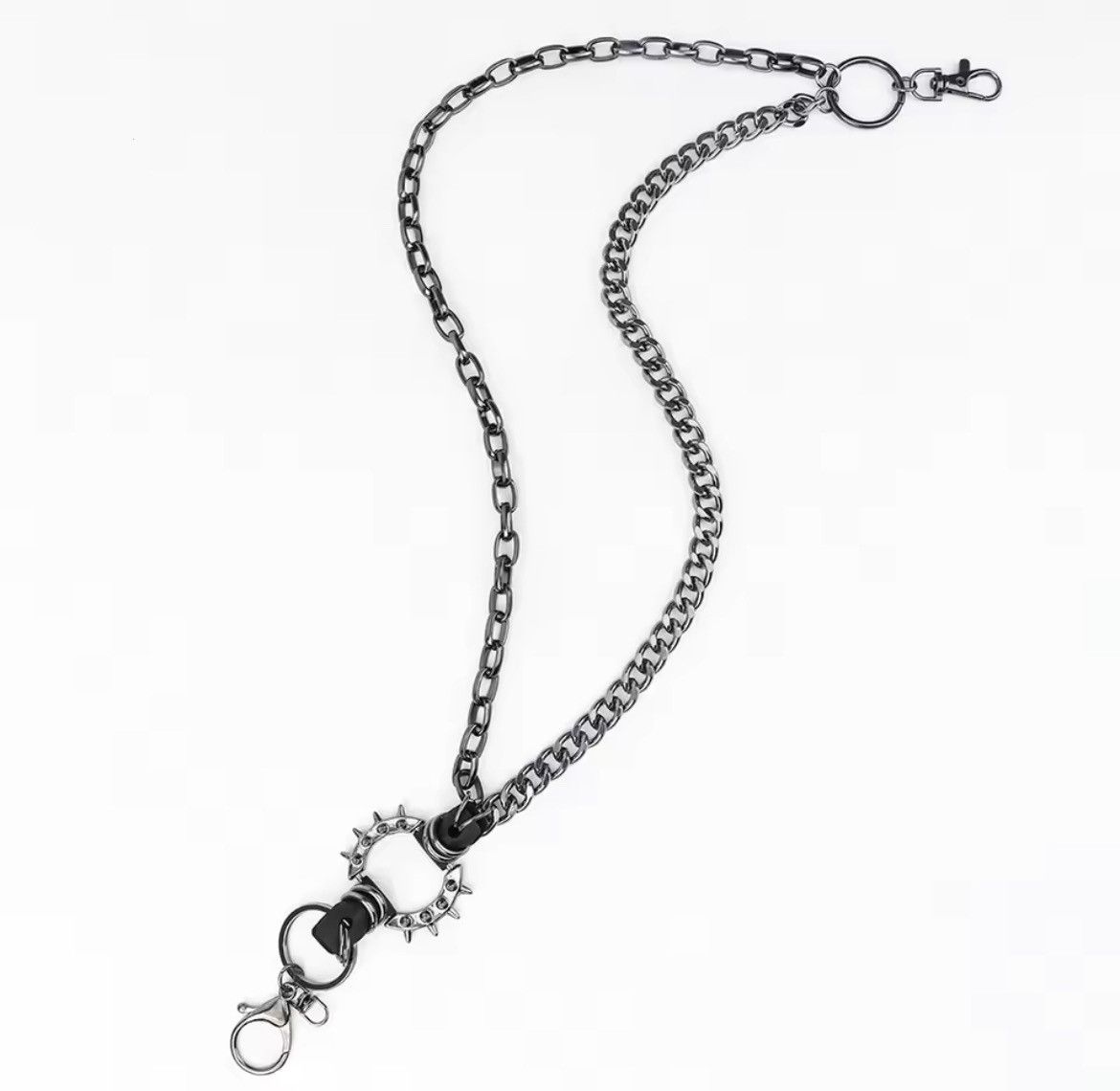 Other Punk Rock Layered Metal Chain Keychains Size ONE SIZE - 5 Thumbnail
