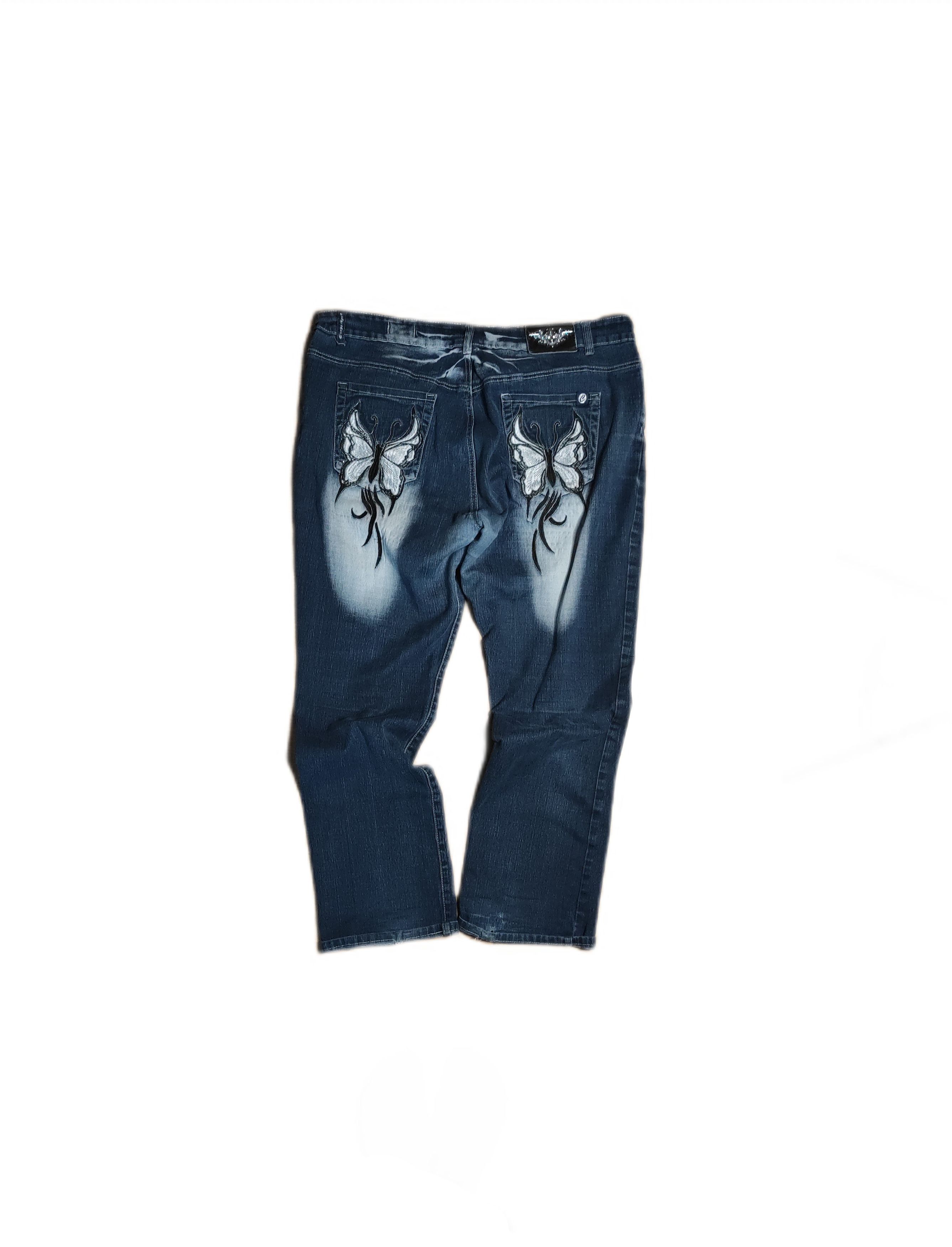 **2000s Y2K Baggy Navy Jeans**