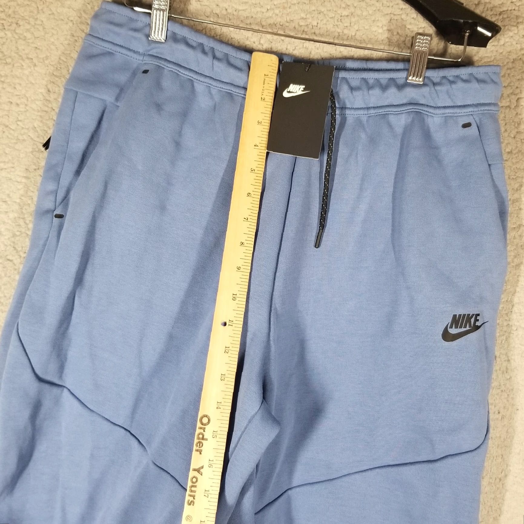 Nike VINTAGE Nike Tech Fleece Jogger Pants Men's Large Blue Activewear Tapered 90s Size US 33 - 5 Thumbnail