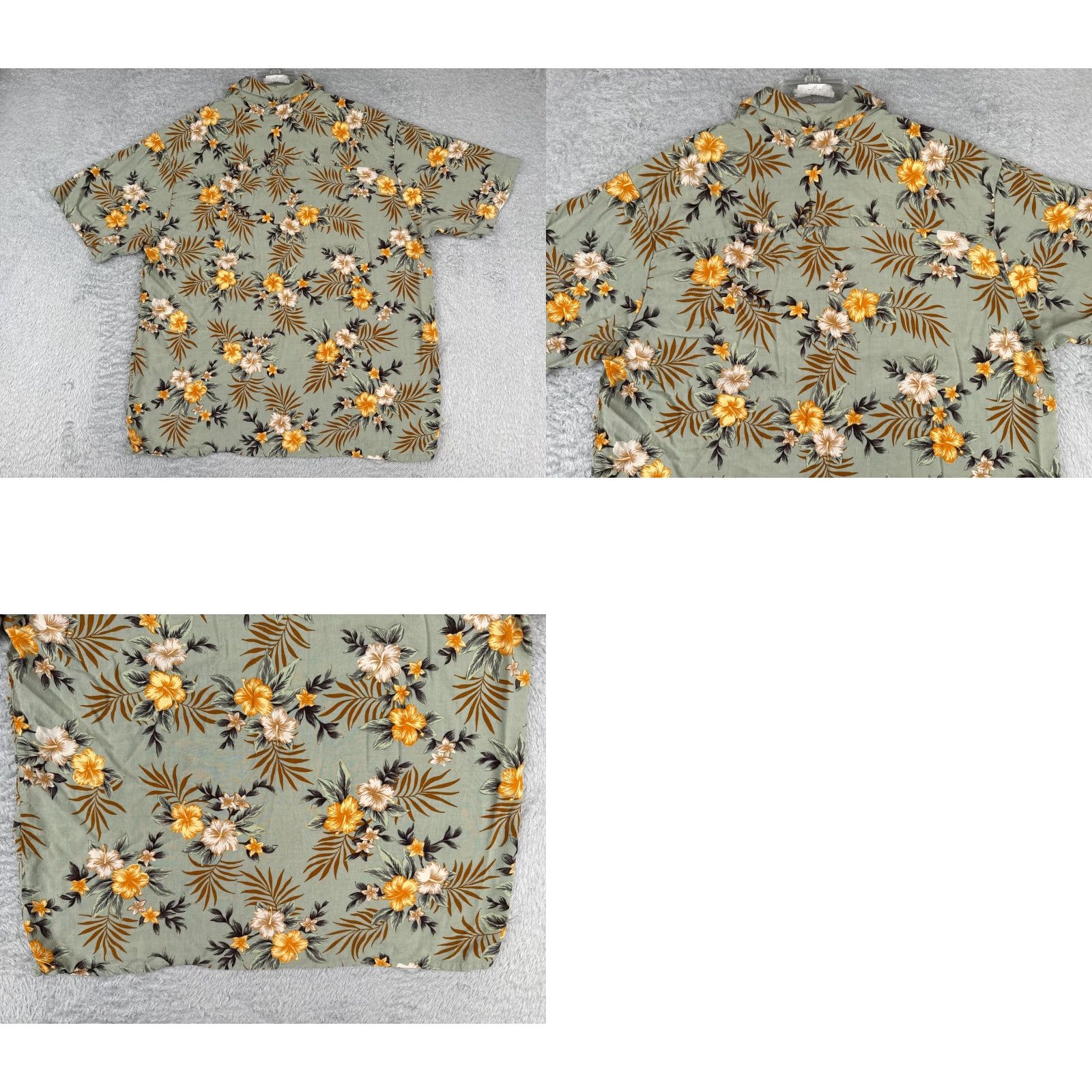 Vintage VINTAGE Knightsbridge Shirt Adult Large Gray Yellow Floral 100% Rayon Hawaiian Size US L / EU 52-54 / 3 - 9 Thumbnail