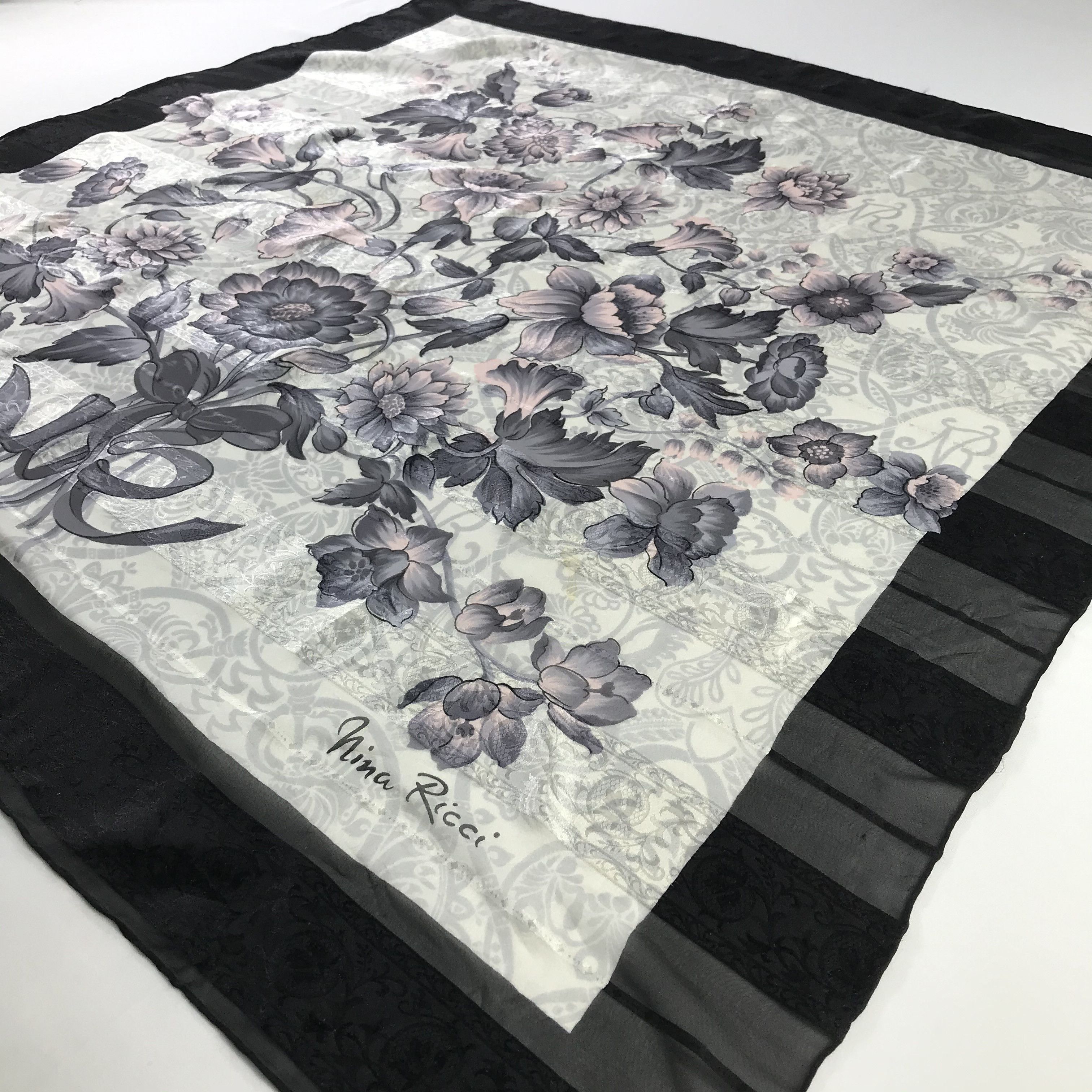Nina Ricci Vintage Nina Ricci Silk Scarf Size ONE SIZE - 3 Thumbnail