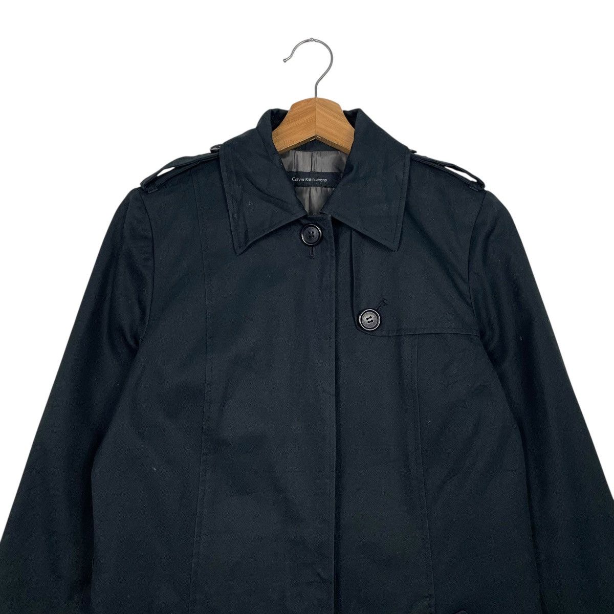 Calvin Klein Calvin Klein Jeans Black Long Jacket Size S / US 4 / IT 40 - 2 Thumbnail