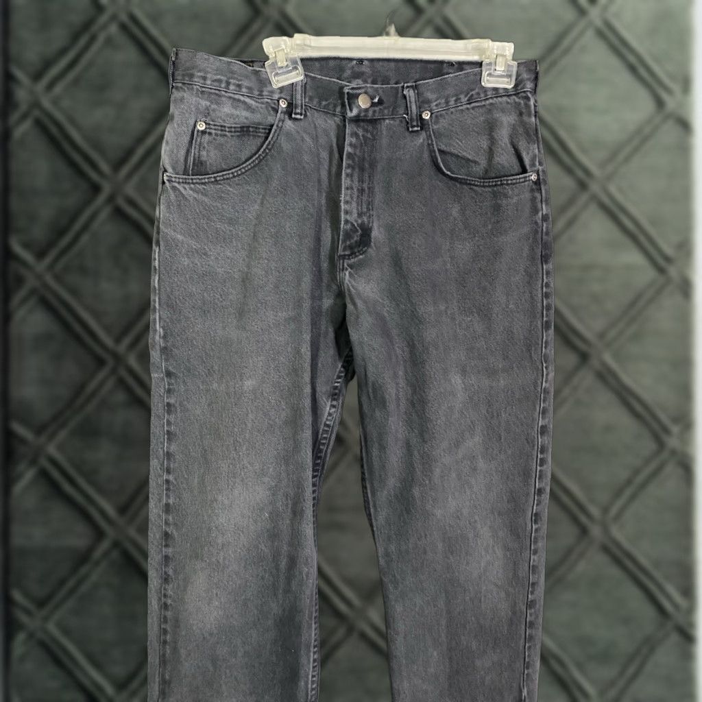 Wrangler VINTAGE Wrangler Jeans 33x28 Black Faded Cowboy Casual Size US 33 - 1 Thumbnail