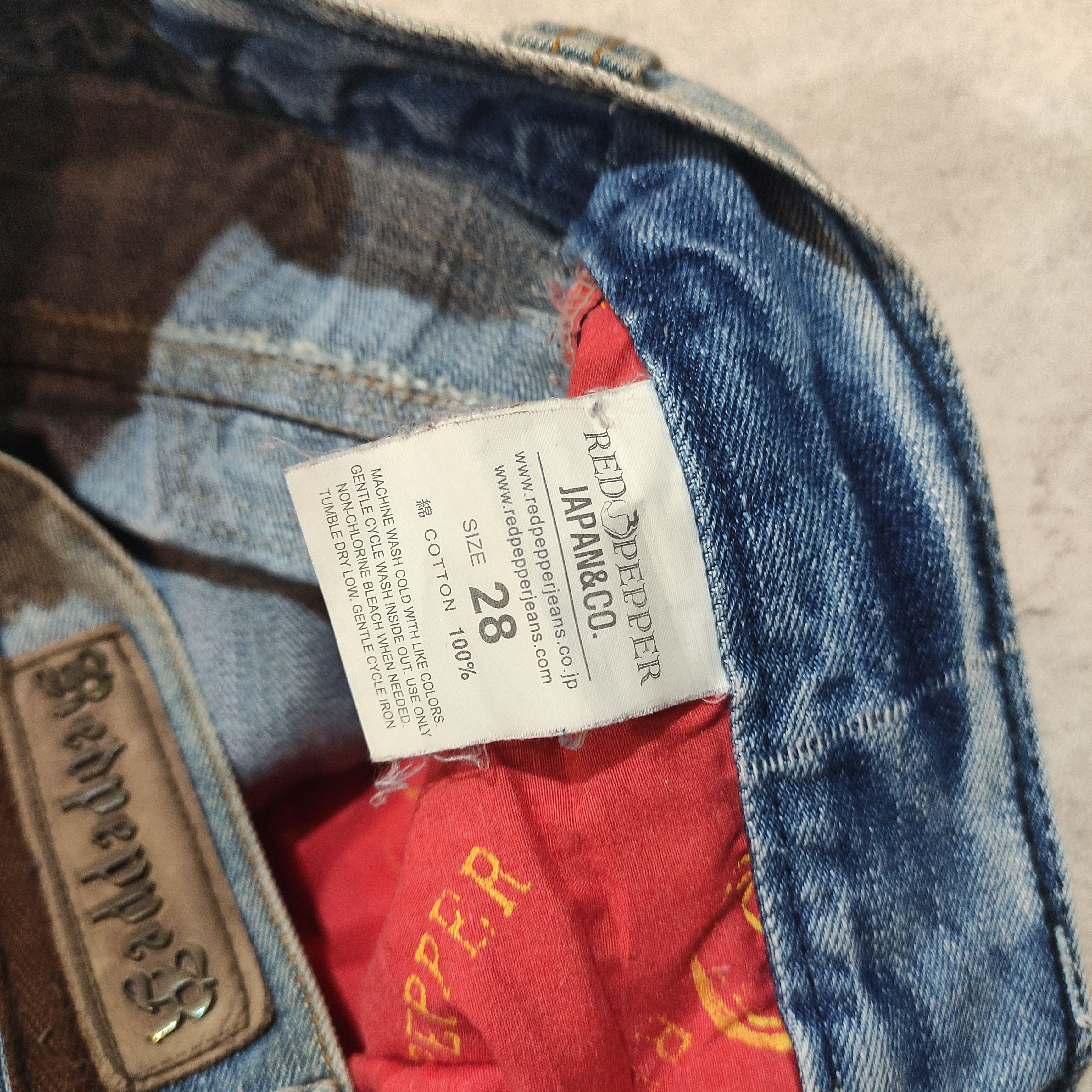 Tornado Mart RARE!! Red Pepper Archive Denim 2000s Vkei Y2k Size US 29 - 11 Thumbnail