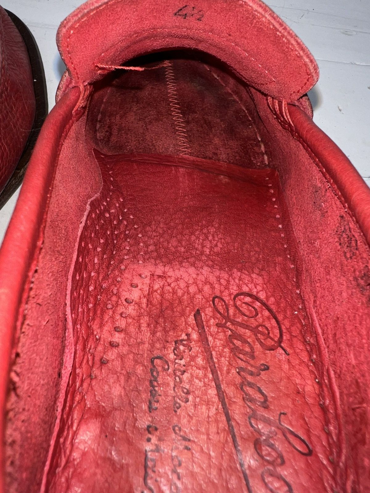 Paraboot Paraboot Veritable Mocassin Red Leather Boat Shoe Size US 7 / IT 37 - 13 Thumbnail