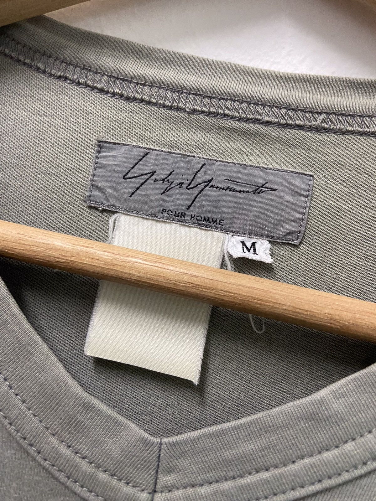 Japanese Brand × Y's × Yohji Yamamoto Yohji Yamamoto Pour Homme V Neck T-Shirt Size US M / EU 48-50 / 2 - 8 Thumbnail