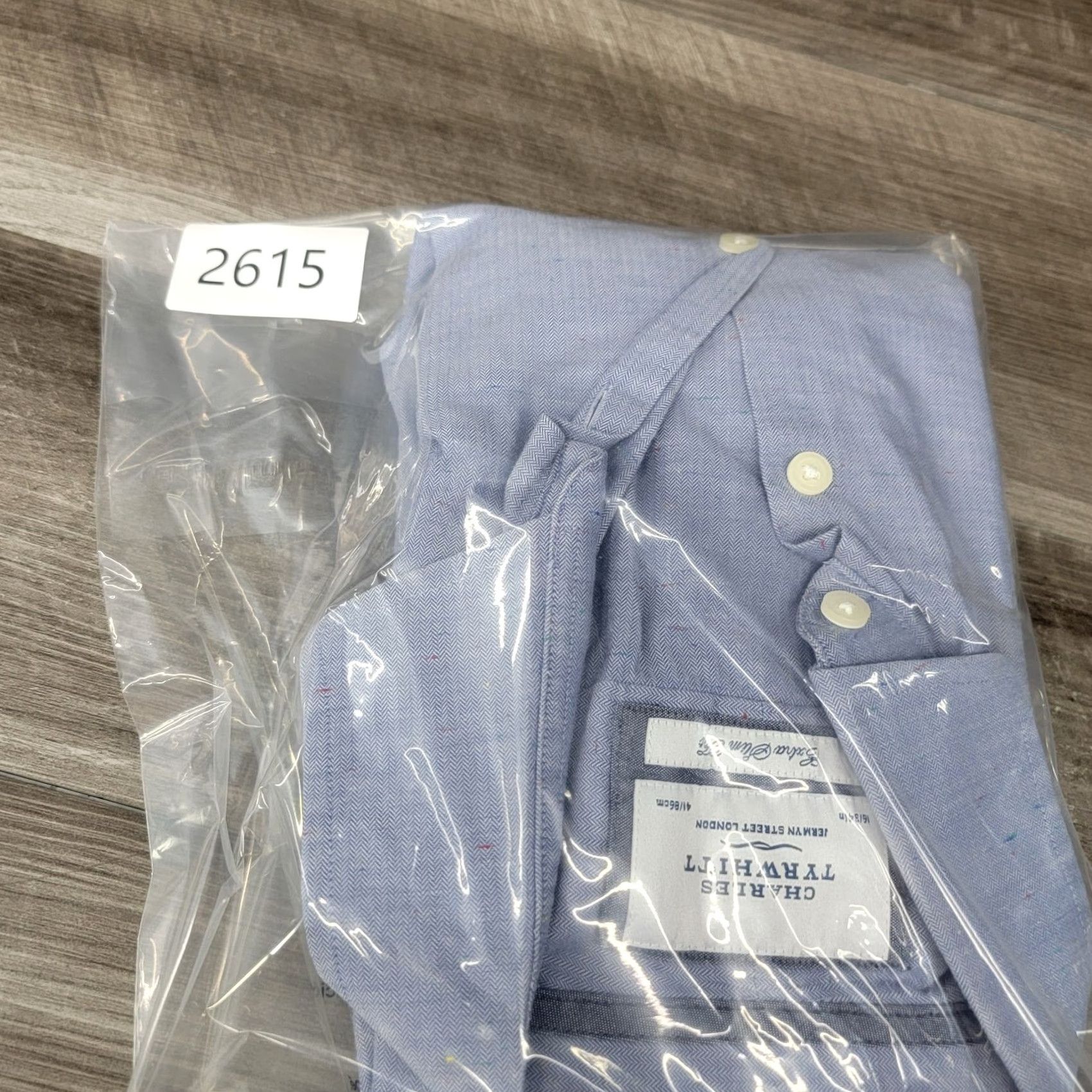 Charles Tyrwhitt Charles Tyrwhitt Shirt Adult 16-34 Blue Geometric Dress Classic Button Up Mens Size 42R - 8 Thumbnail