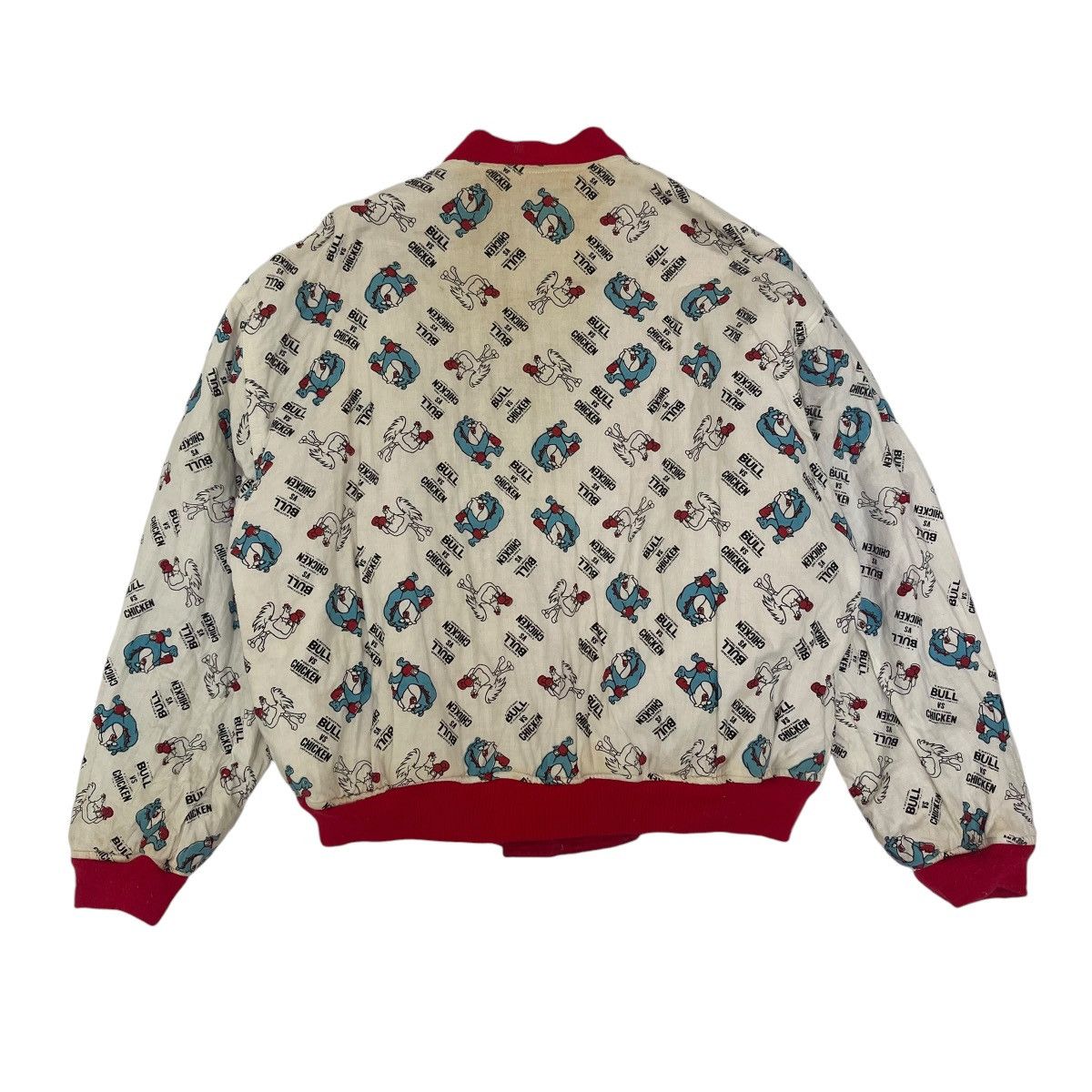 Japanese Brand Vintage Exciting BULL vs Fighting Chicken Reversible Jacket Size US M / EU 48-50 / 2 - 4 Thumbnail