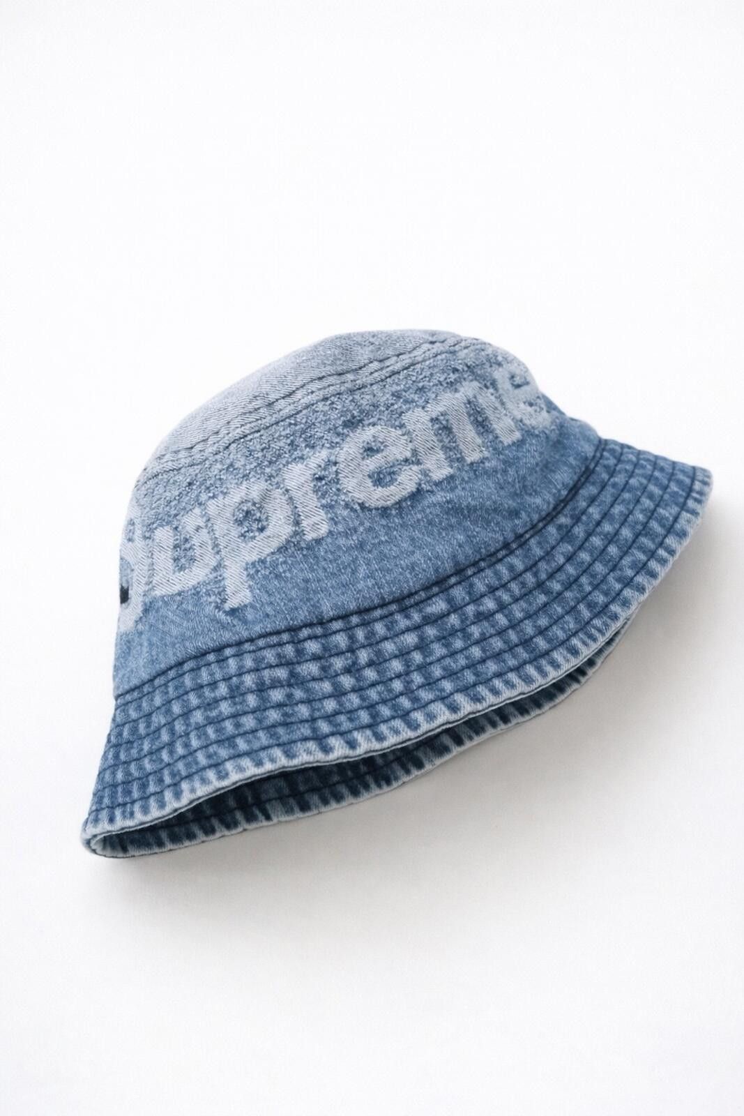 Supreme SS24 Supreme Fat Tip Jacquard Denim Crusher Hat | Grailed