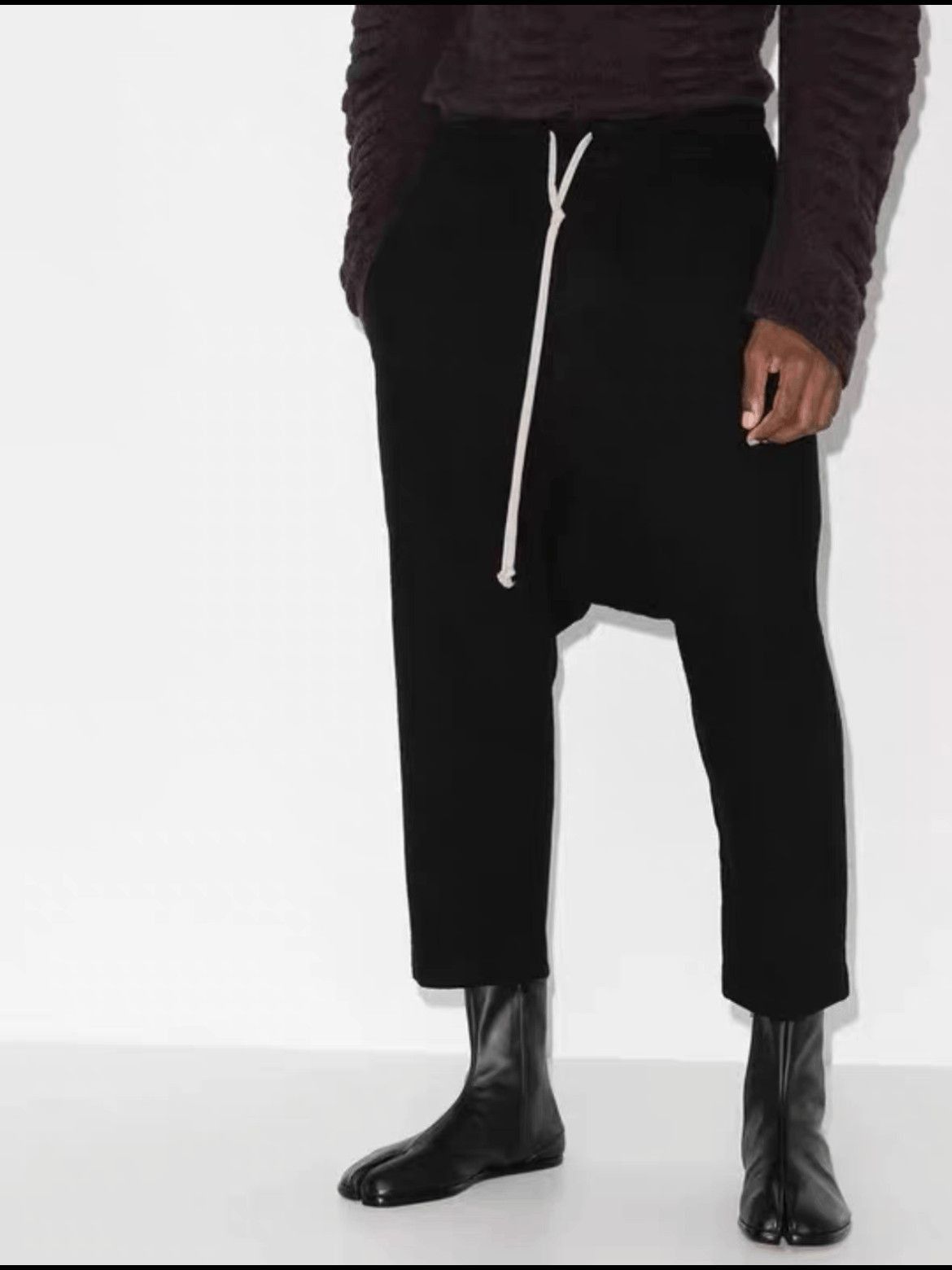 Rick Owens Sz 46 Rick Owens 16AW Mainline Drawstring Cropped Pants-250 Size US 30 / EU 46 - 6 Thumbnail