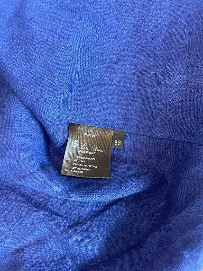 Loro Piana LORO PIANA Blue linen jacket Size XS / US 0-2 / IT 36-38 - 2 Thumbnail