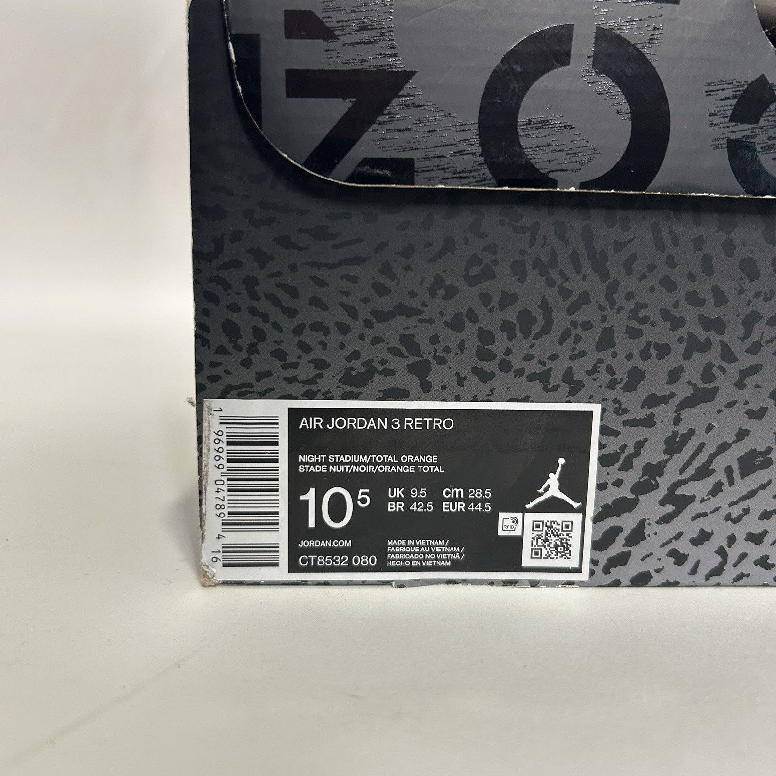Jordan Brand Nike Air Jordan 3 Retro “Fear Pack” 2023 Size US 10.5 / EU 43-44 - 8 Thumbnail
