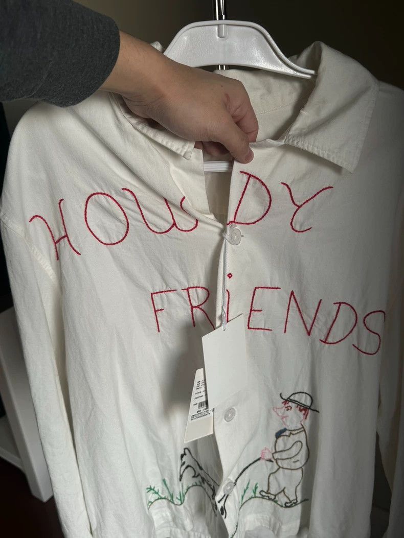 Bode bode Hand embroidered graffiti shirt- Size US L / EU 52-54 / 3 - 3 Thumbnail