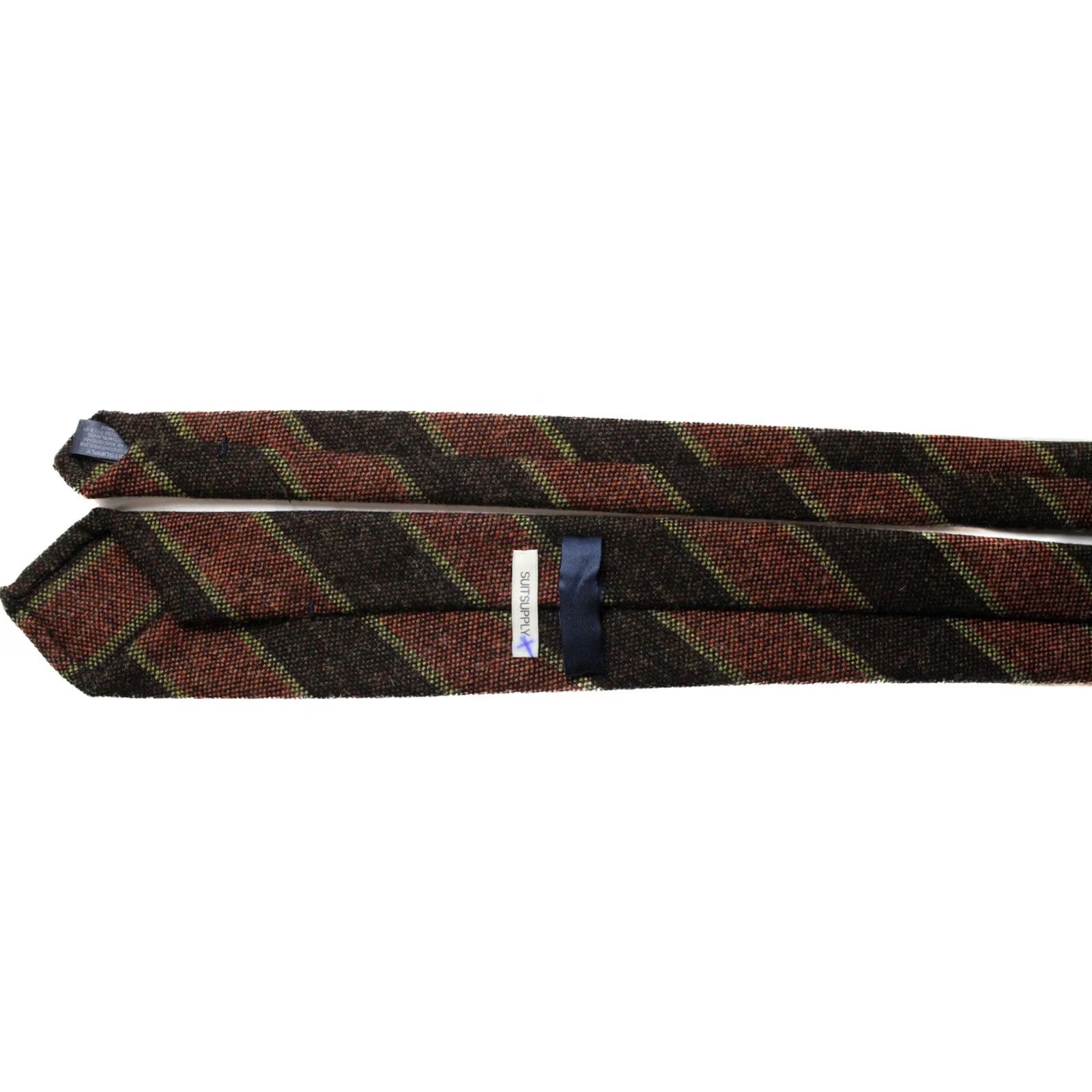 Suitsupply Suitsupply Tie Men's Wool Striped Formal Classic Tied Red 148 X 7 CM Size ONE SIZE - 2 Thumbnail