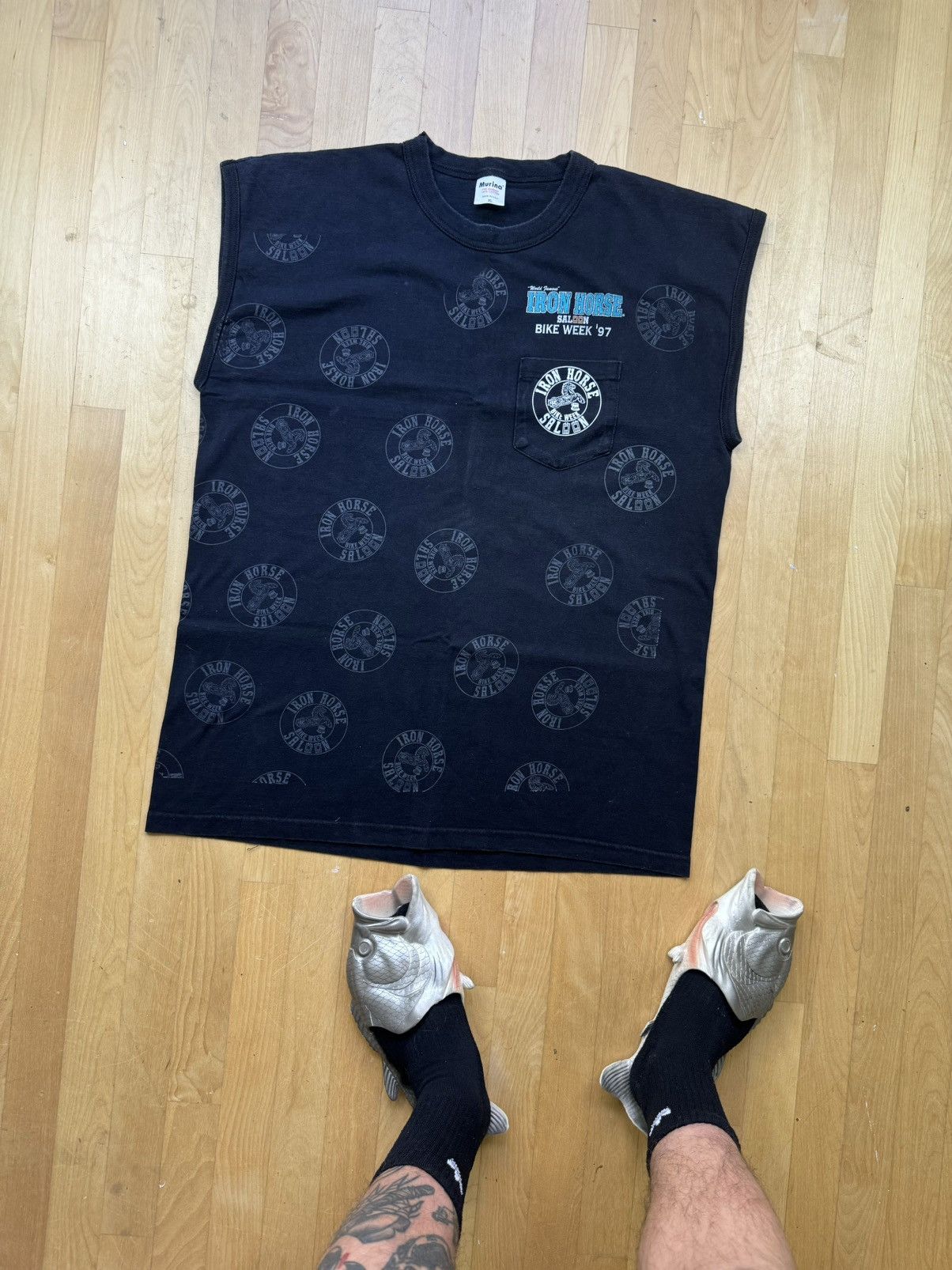 Vintage Vintage 1997 Iron Horse Saloon Bike Week 90s Rare AOP Shirt Size US XL / EU 56 / 4 - 2 Thumbnail