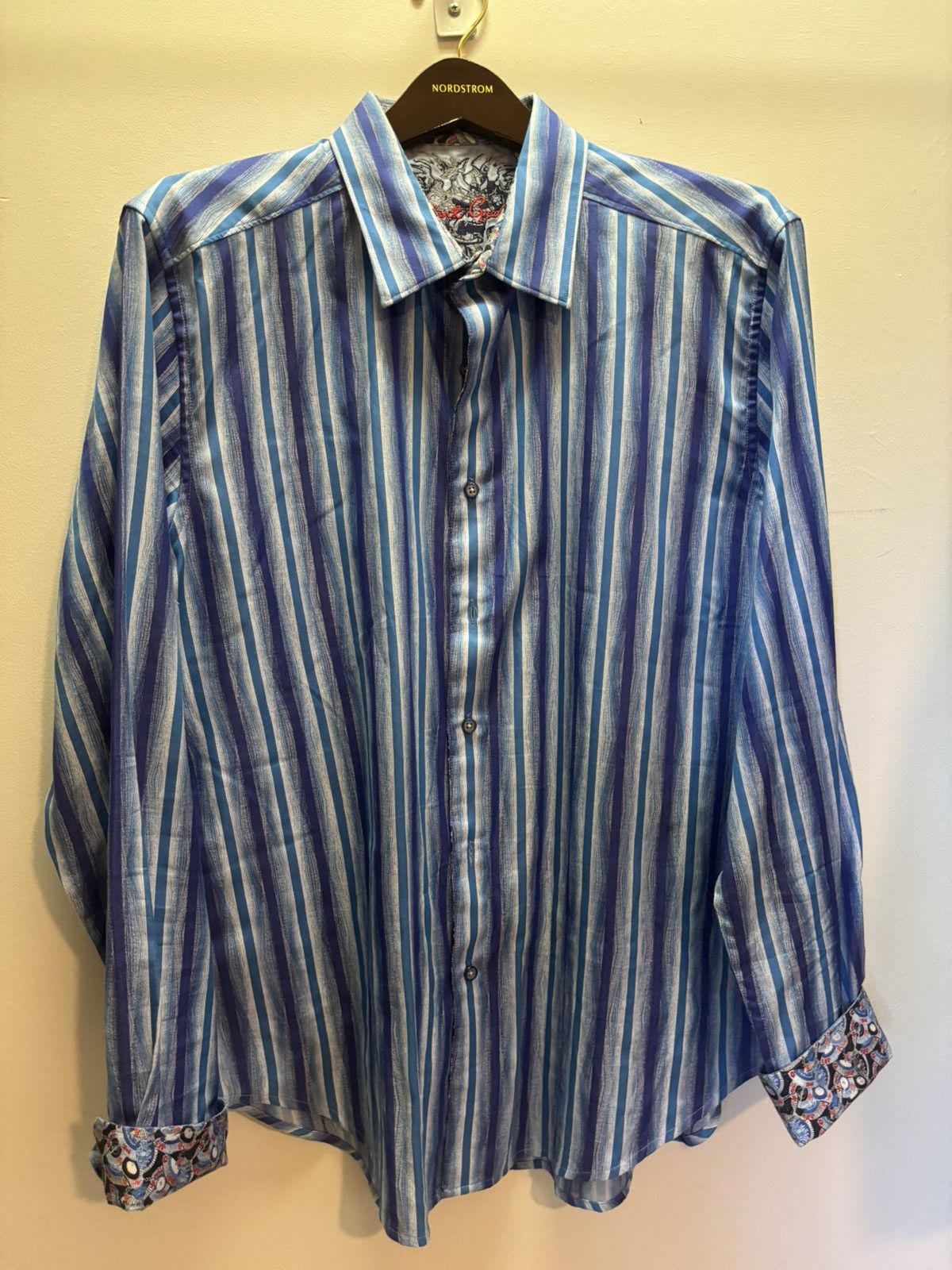 Robert Graham Robert Graham Men's Long Sleeve Woven Striped Shirt (XL) Size US XL / EU 56 / 4 - 1 Thumbnail