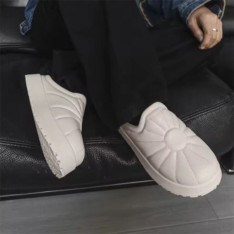 Japanese Brand Minimalist Quilted Platform Slip-On Mules | Padded Lug Sole Size US 9 / EU 42 - 8 Thumbnail