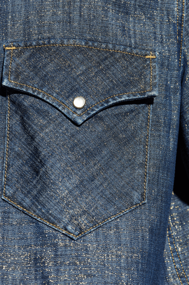 Dsquared2 BNWT AW25 DSQUARED2 LUREX THREAD DENIM SHIRT 48 Size US M / EU 48-50 / 2 - 12 Thumbnail