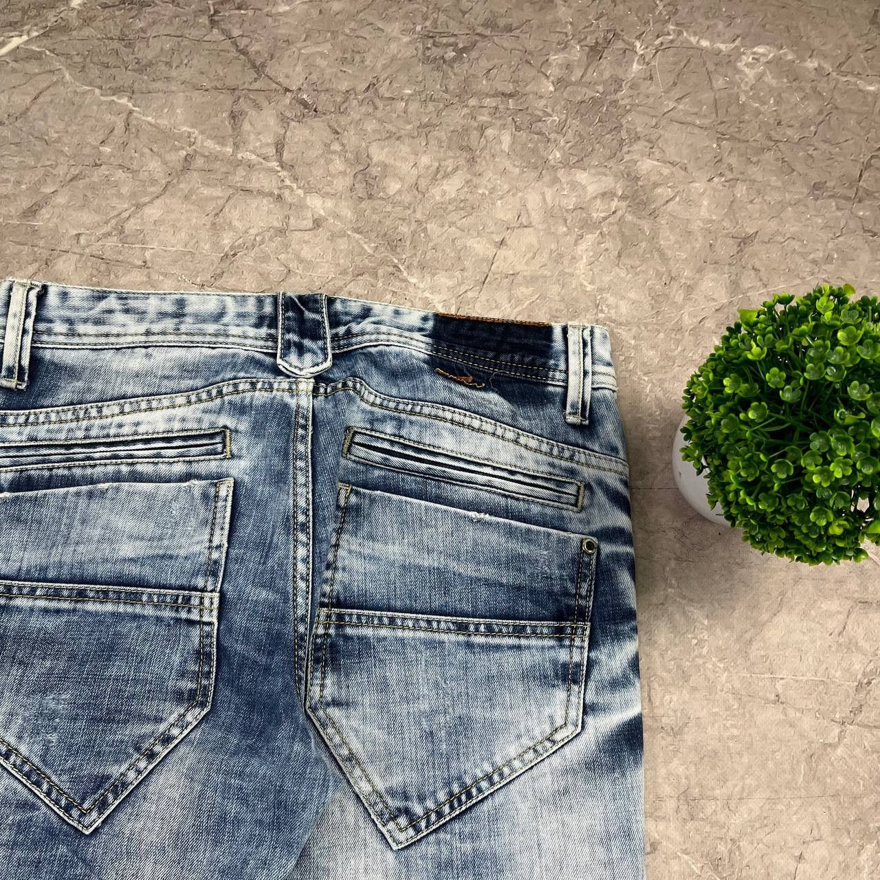 Japanese Brand Jeans Dirty Pants Faded Crash Denim Thrashed Y2K Distressed Size US 33 - 9 Thumbnail