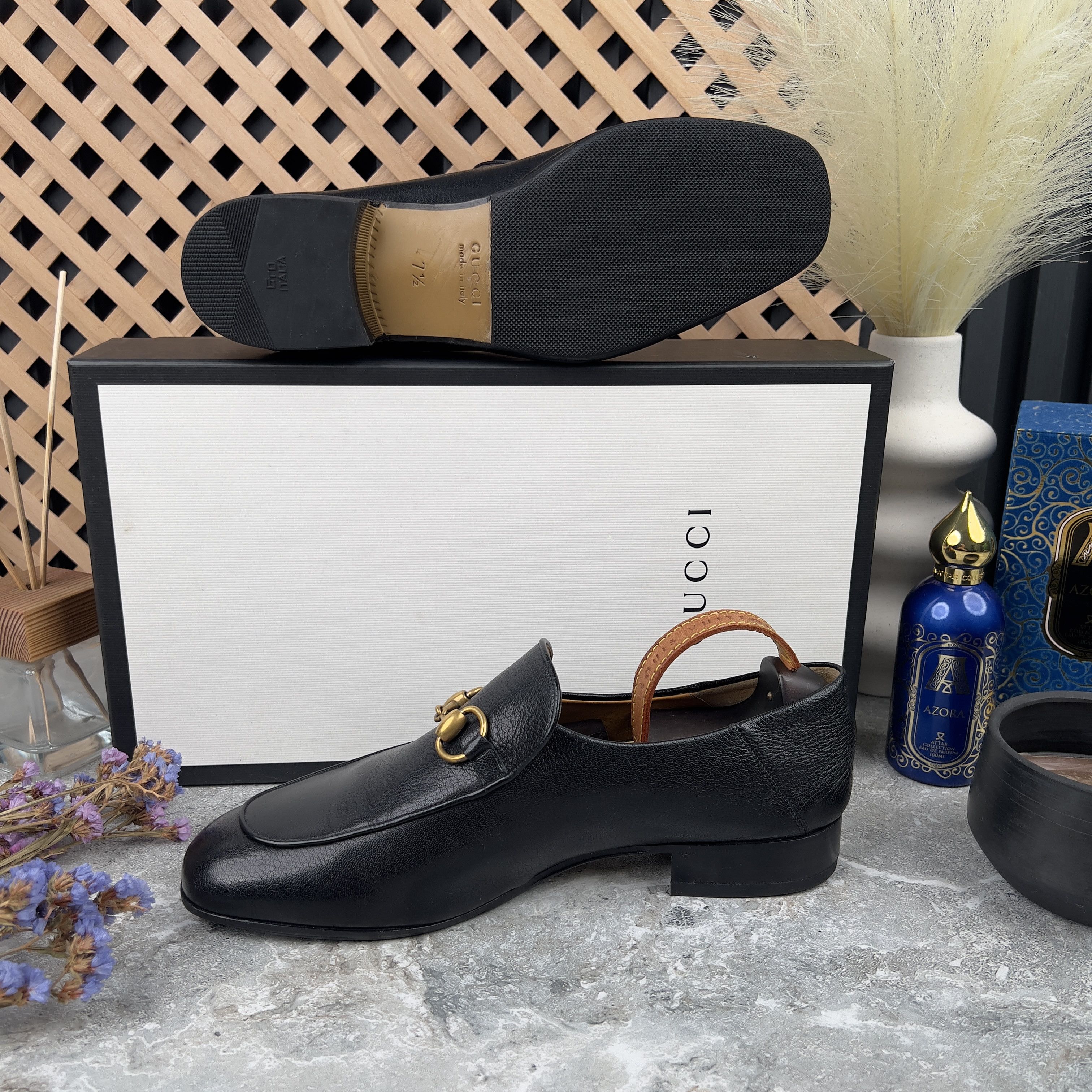 Gucci GUCCI Jordaan Horsebit Collapsible Loafers Leather Size US 8 / EU 41 - 10 Thumbnail
