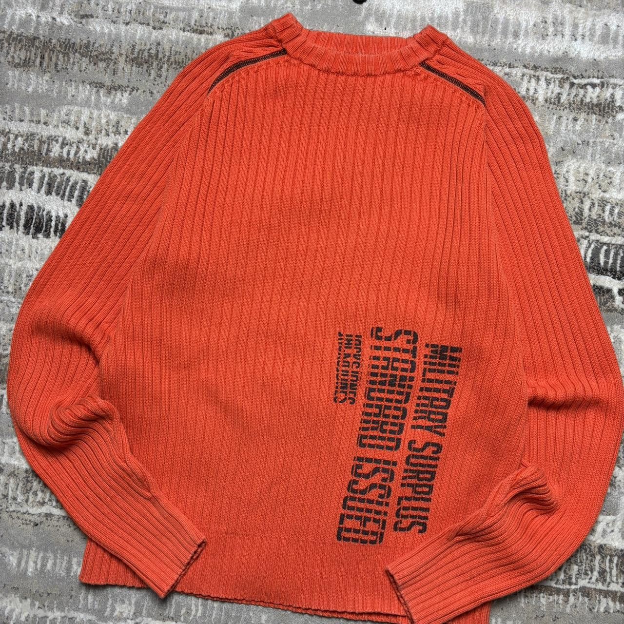Japanese Brand 00s Ribbed Sweater Orange M Size US M / EU 48-50 / 2 - 2 Thumbnail